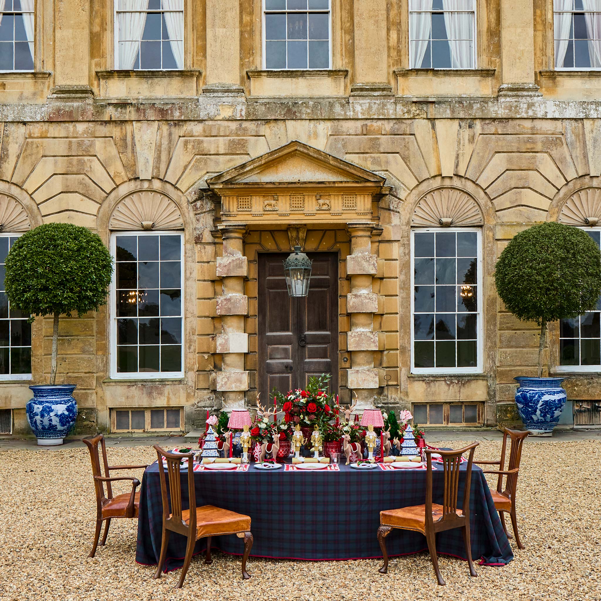 Red Ikat Lampshade (18cm)