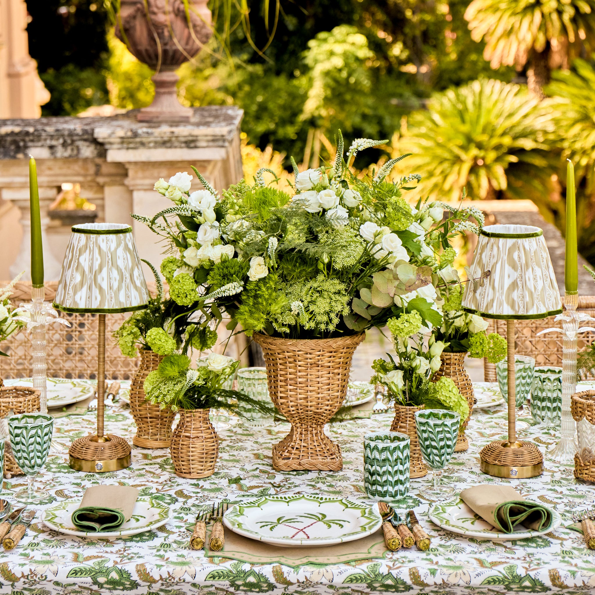 Putty & Green Ikat Lampshade (18cm)
