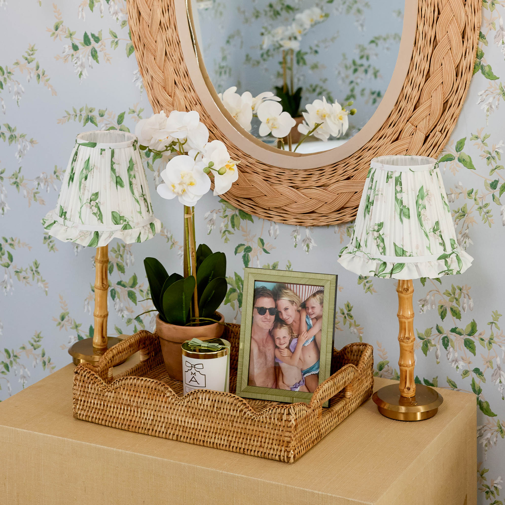 Lily of the Valley Ruffle Lampshade (18cm)