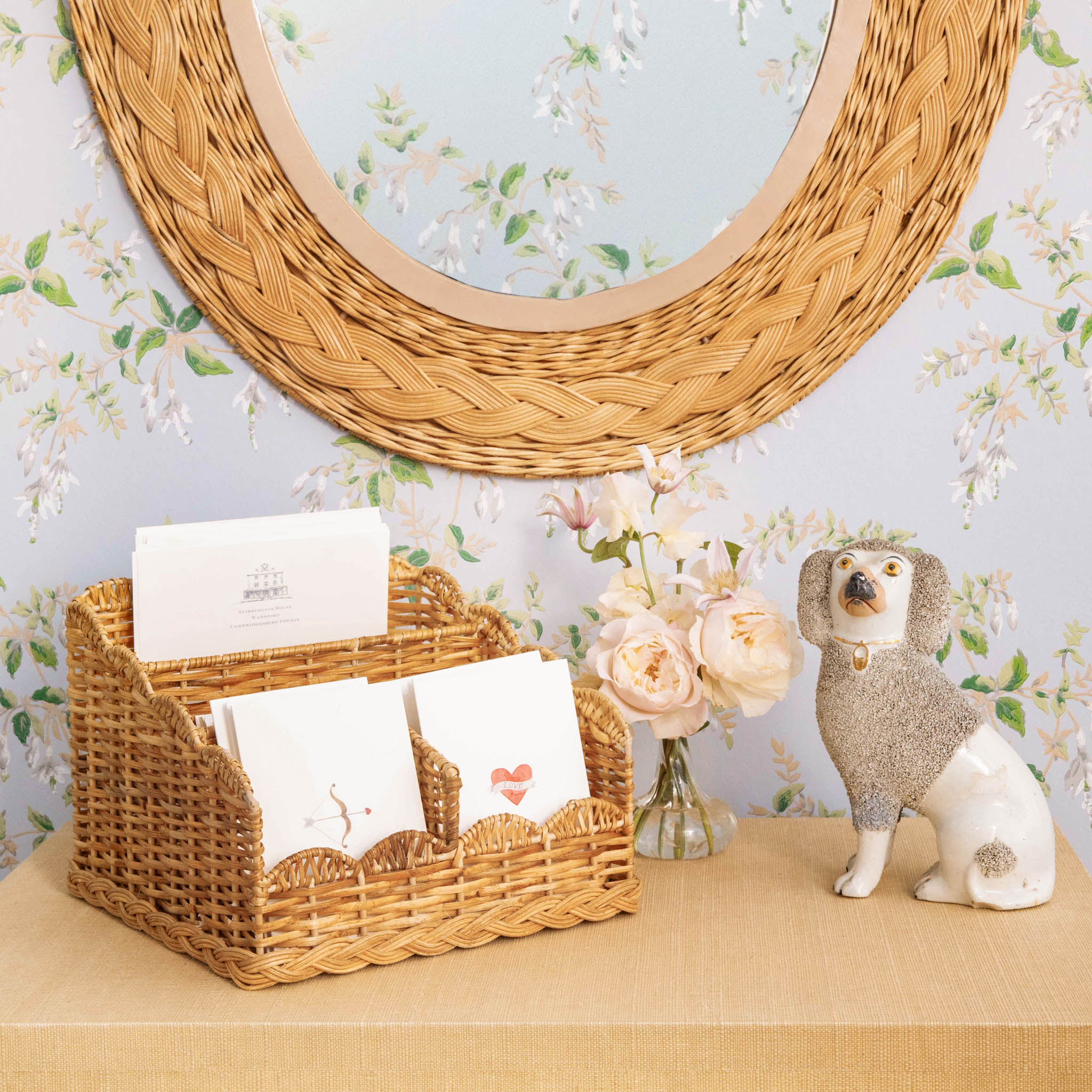 Rattan Braided Letter Rack