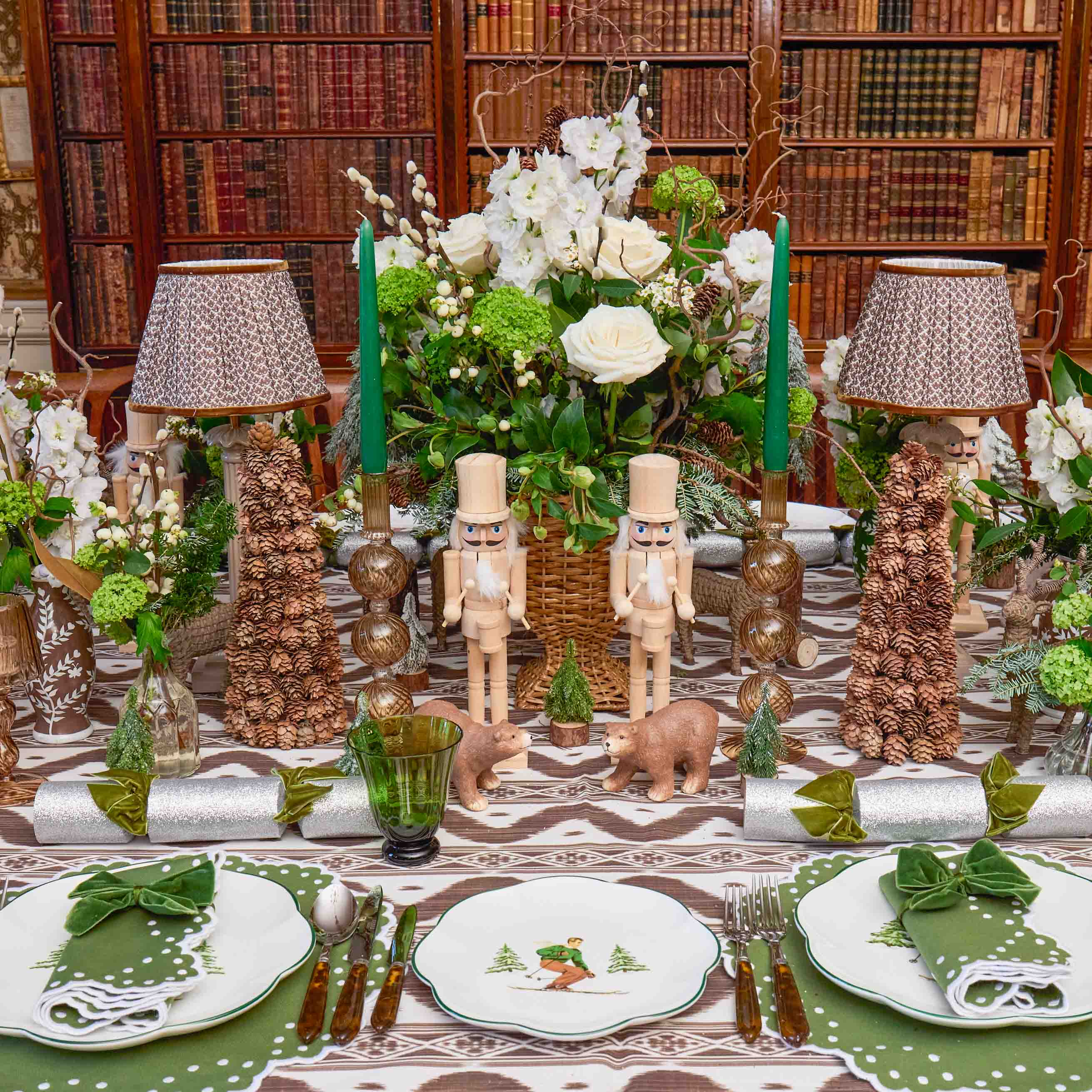 Moss Green Tulip Glasses (Set of 4)