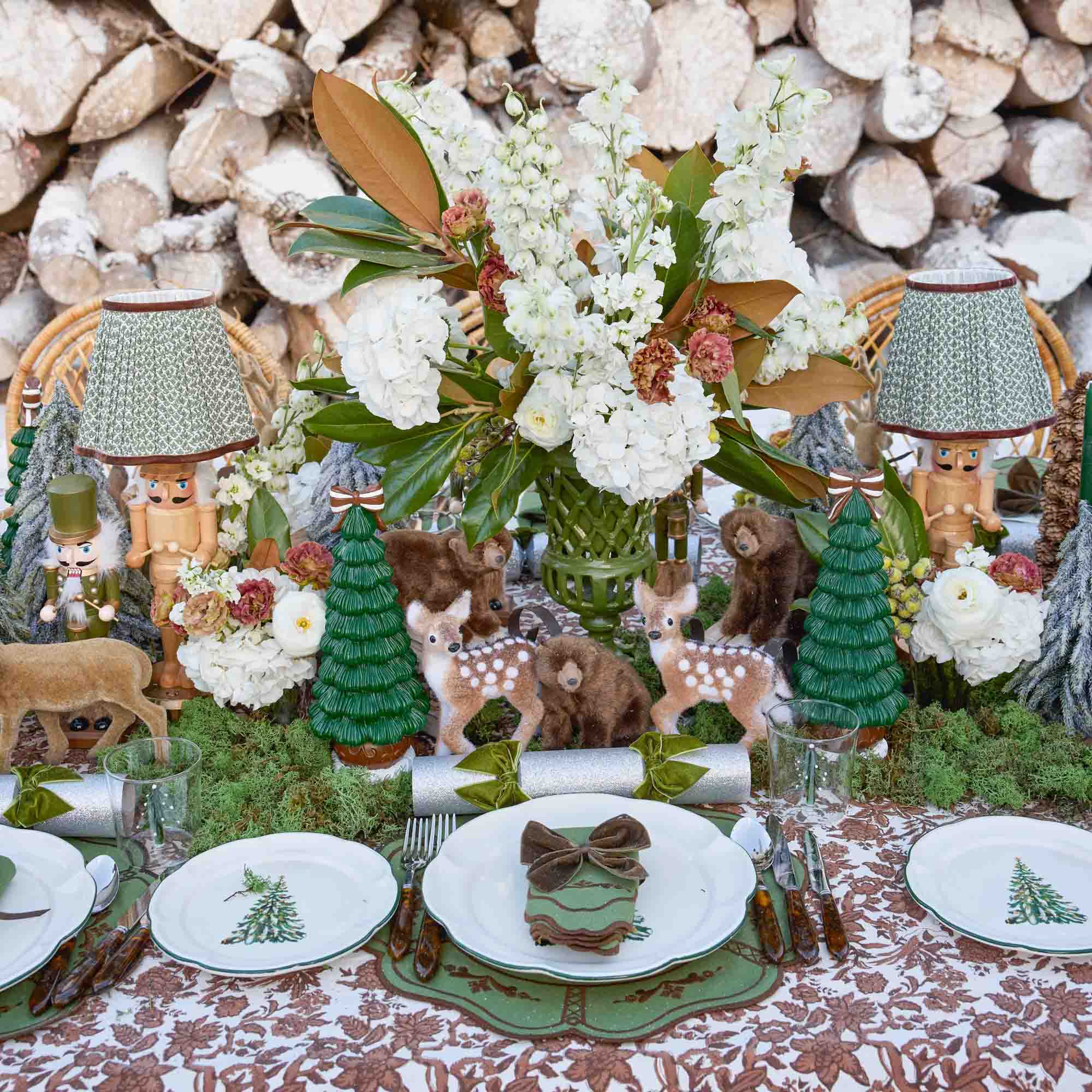 Pair of Nutcracker Rechargeable Lamps