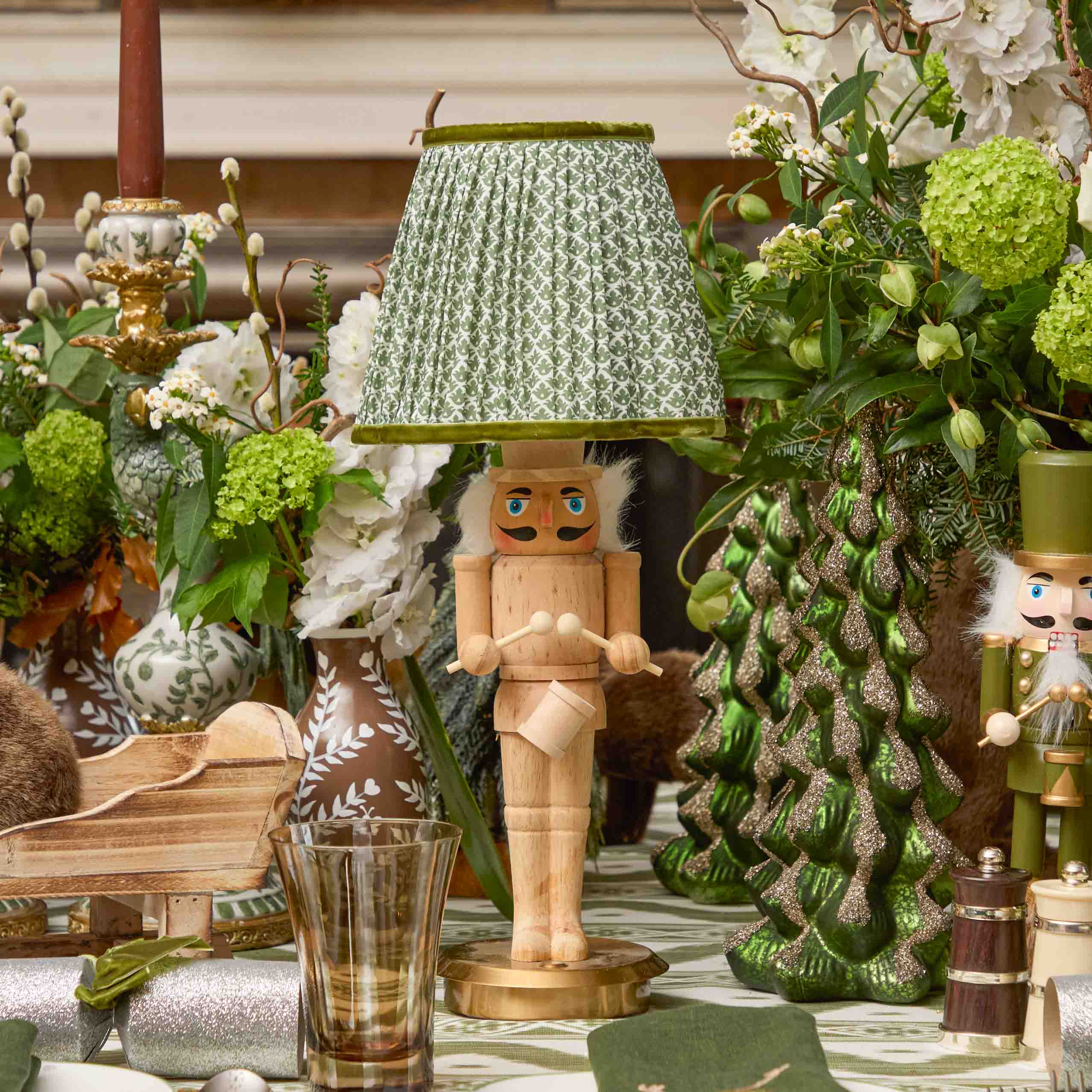 Pair of Nutcracker Rechargeable Lamps