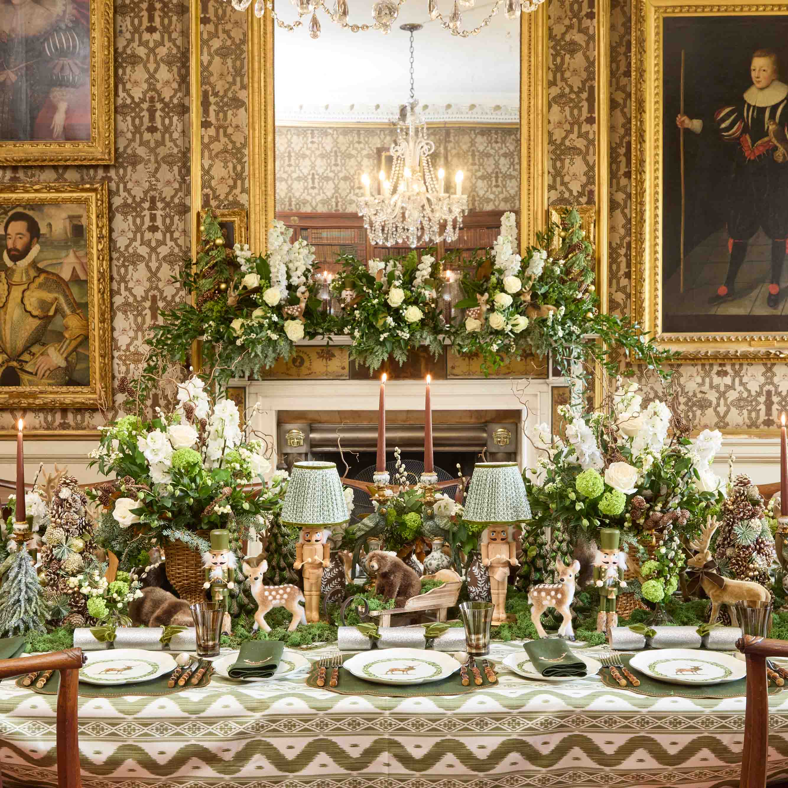 Olive Green Ikat Tablecloth