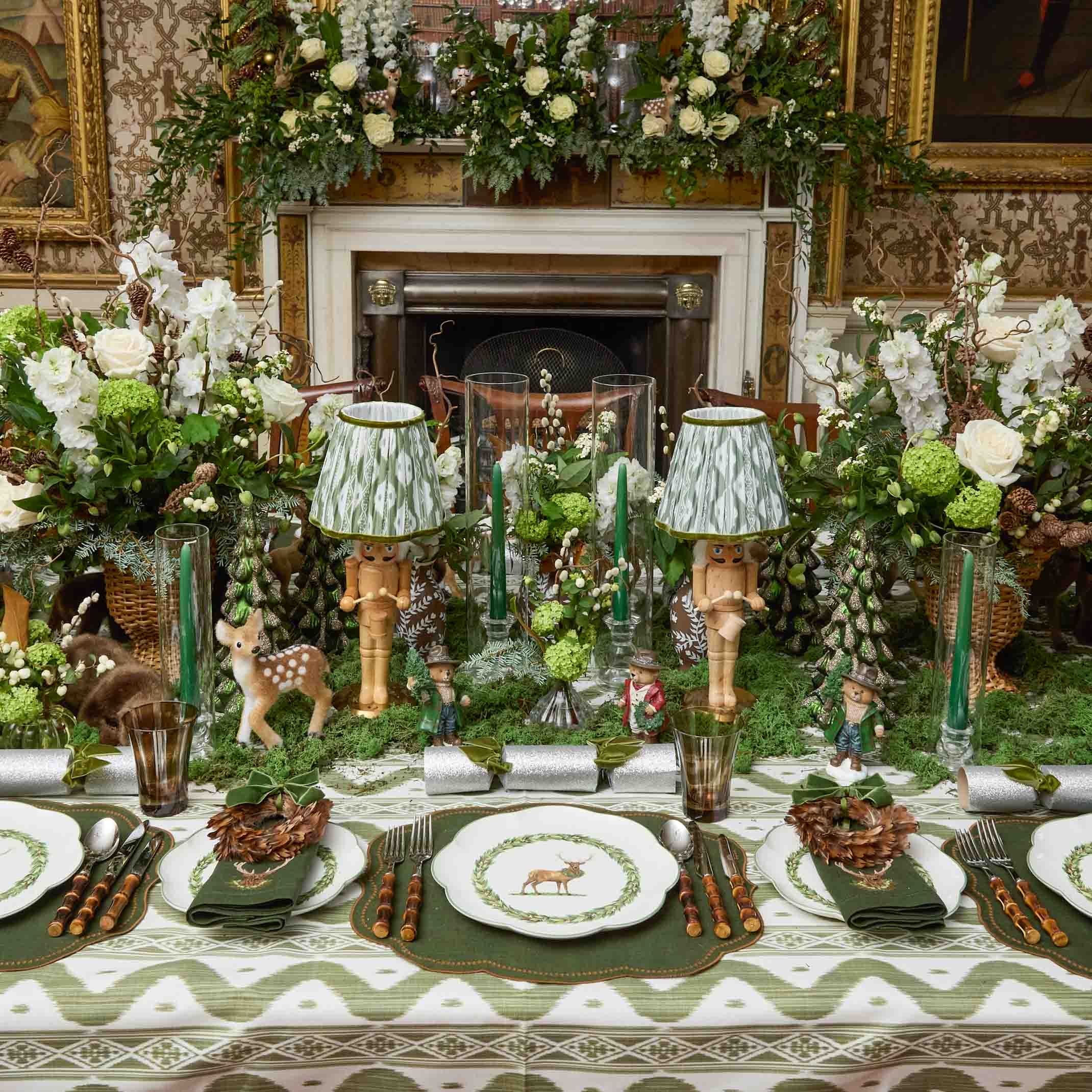 Olive Ikat Lampshade (18cm)