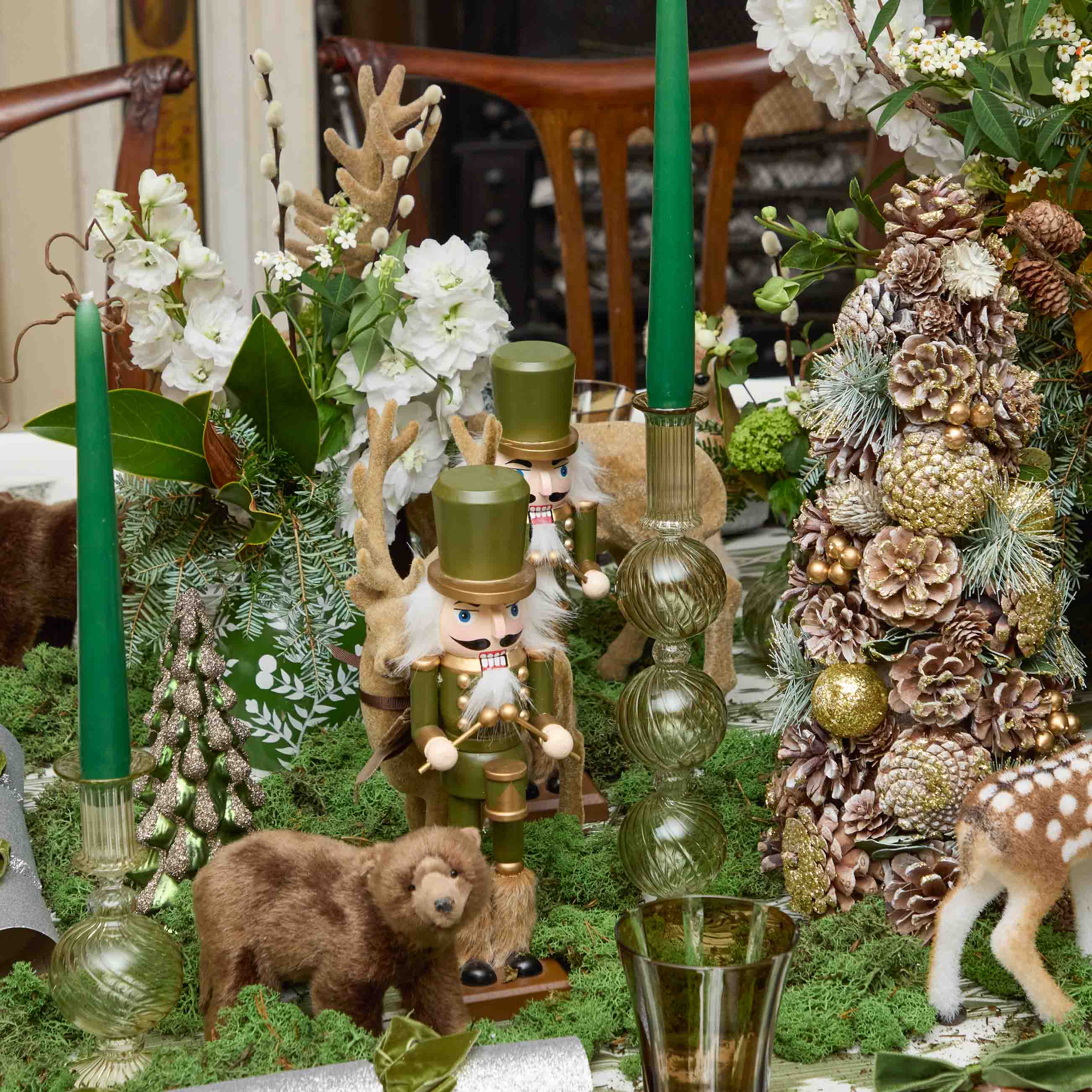 Camille Olive Candle Holder (Pair)