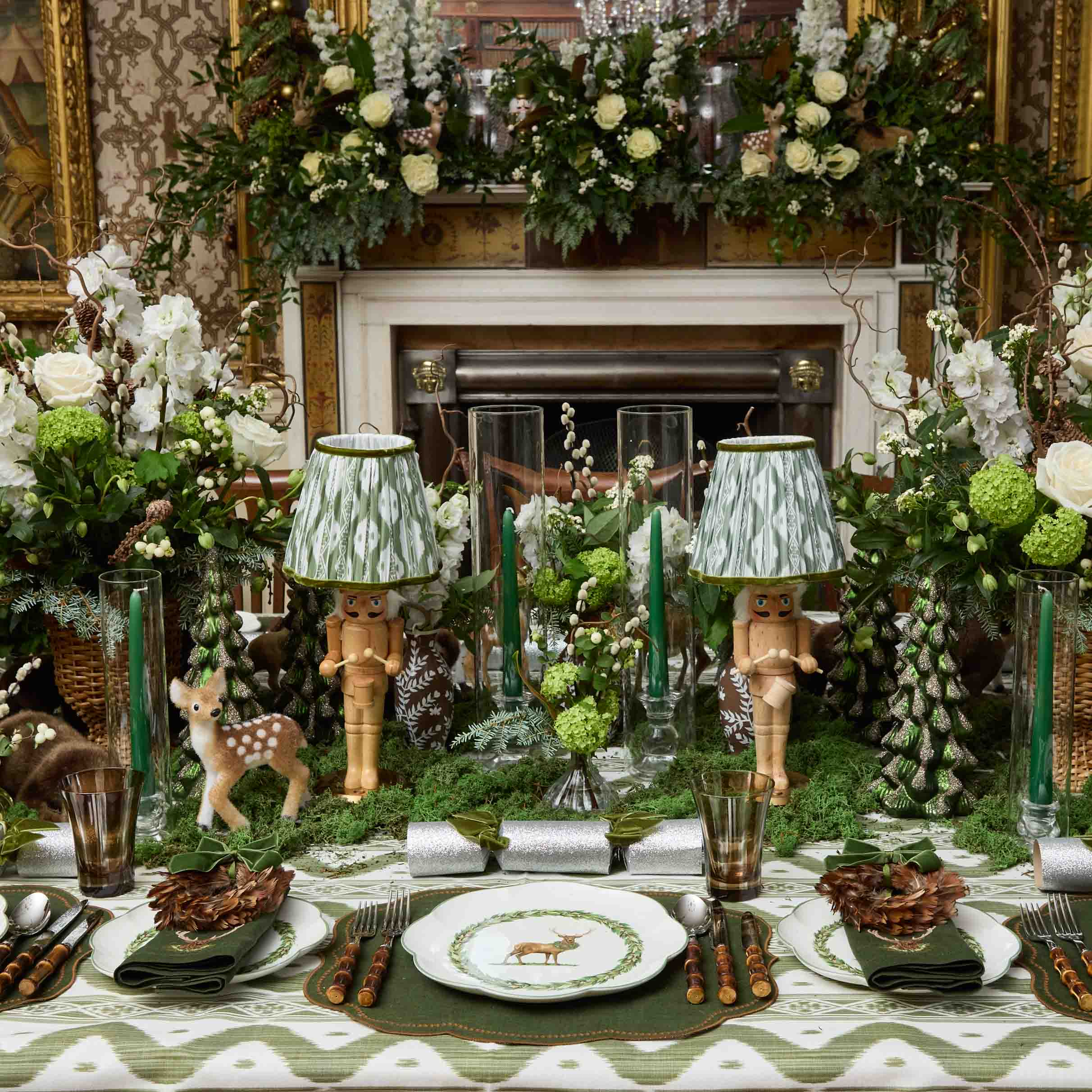 Emerald Glass Christmas Tree Family