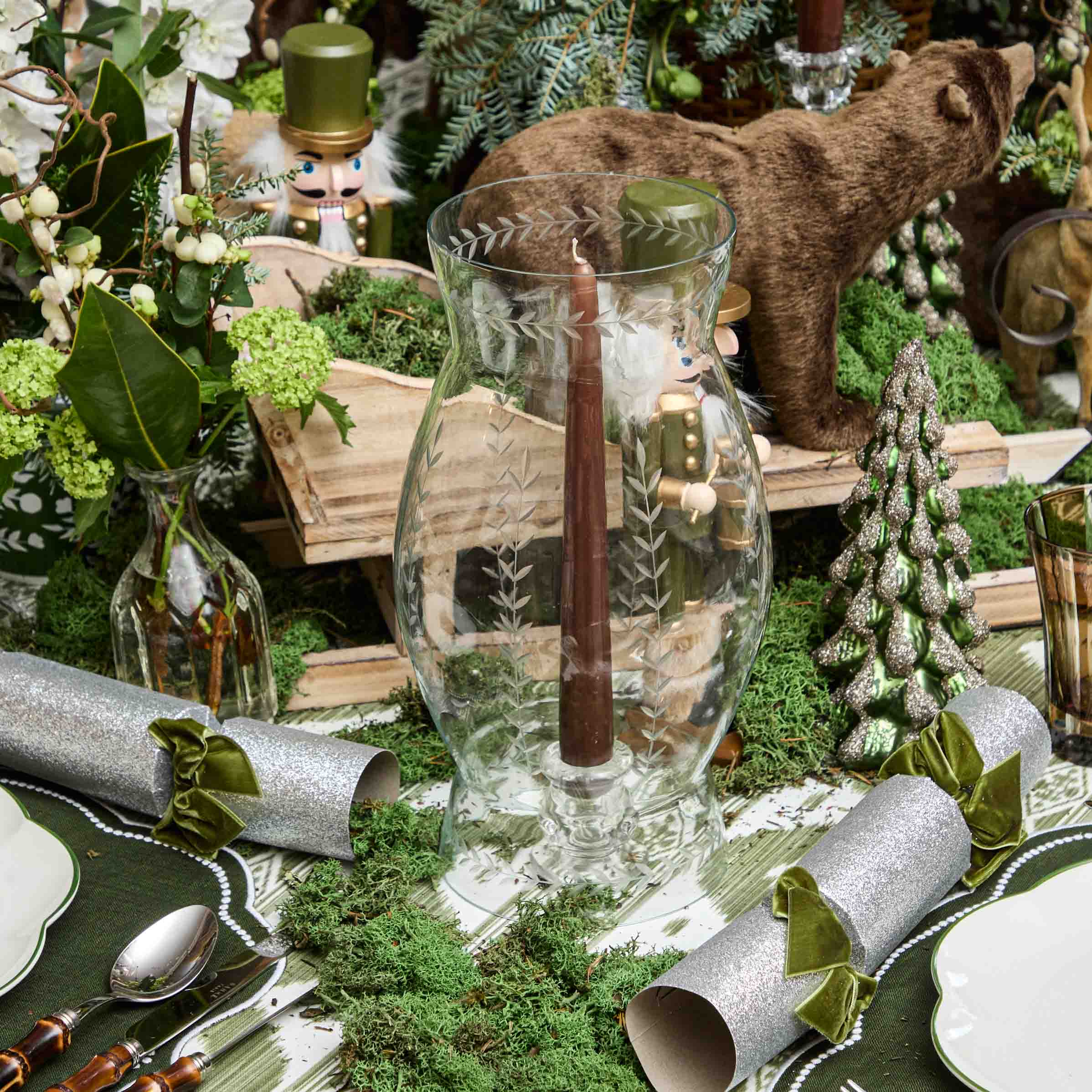 Engraved Glass Lantern