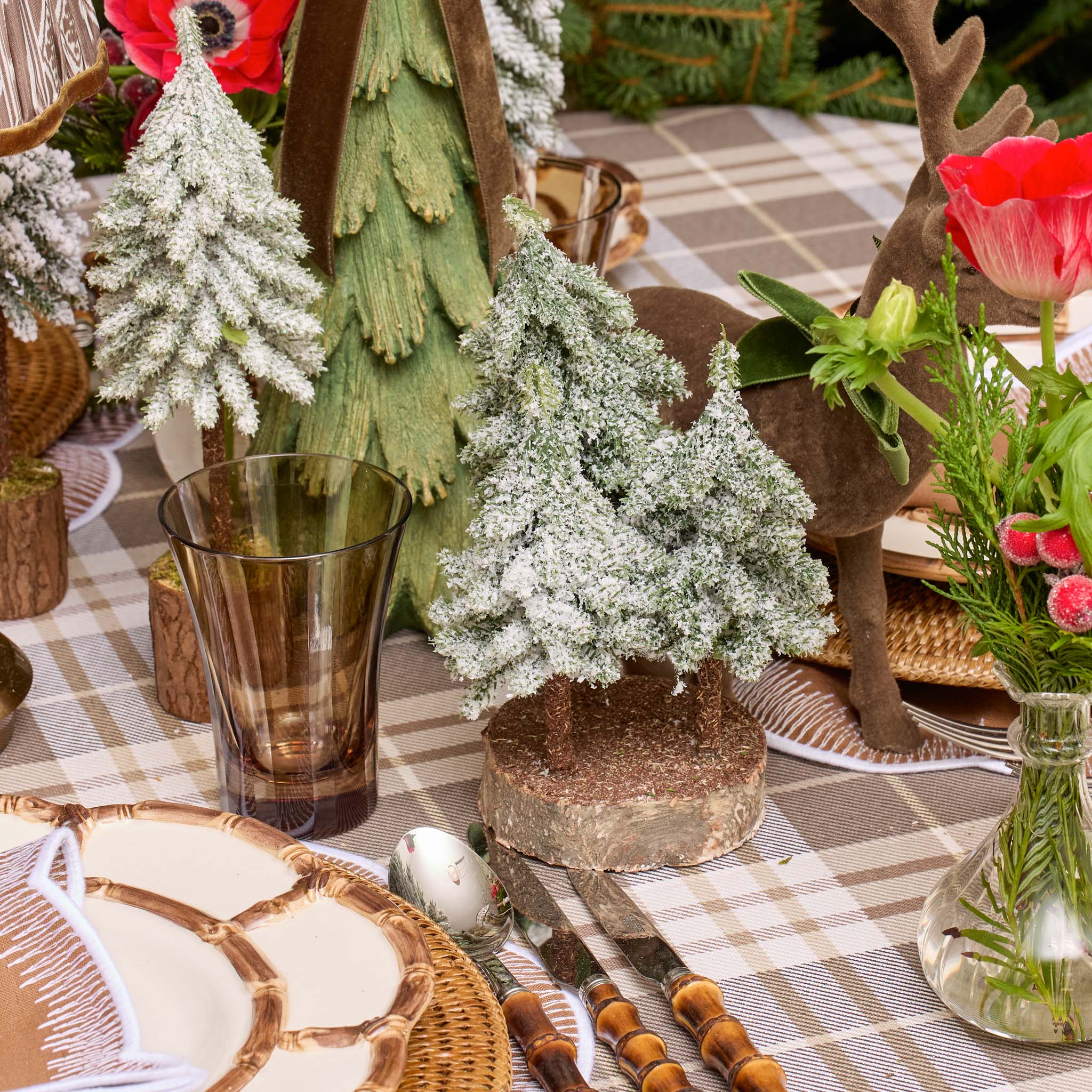 Snowy Tree Cluster (Pair)