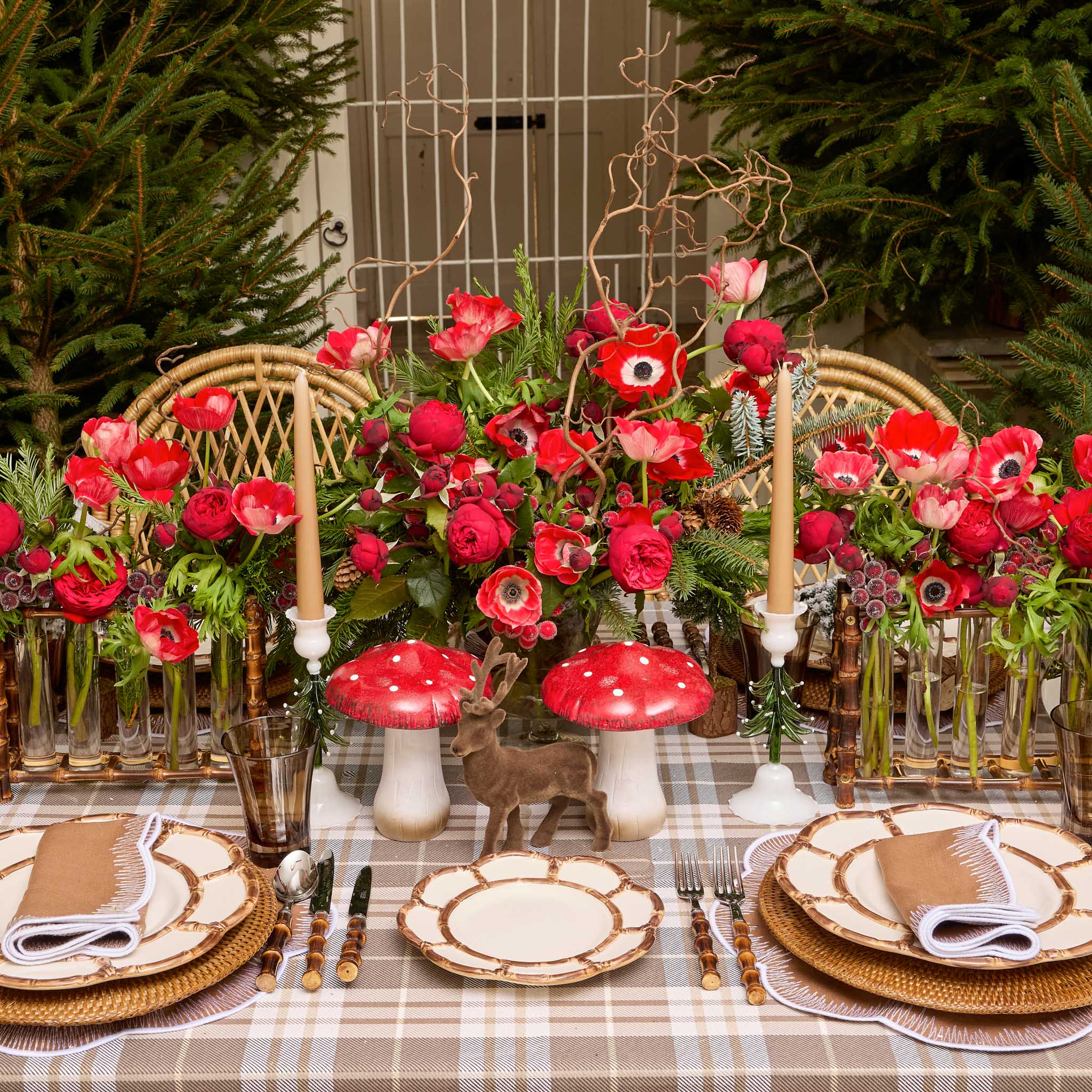 Brown Rattan Charger Plates (Set of 4)