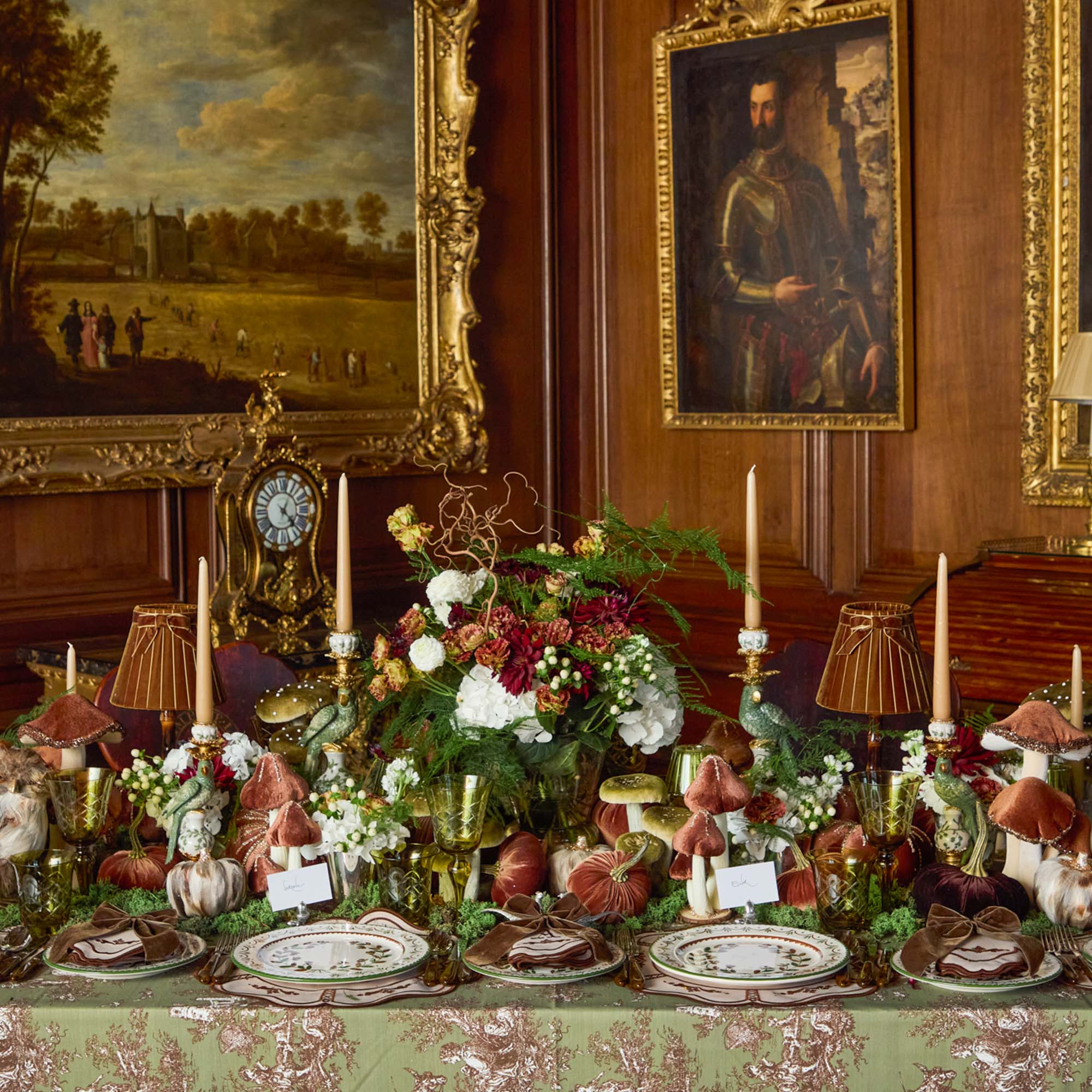 Small Olive Parrot Candle Holder (Pair)