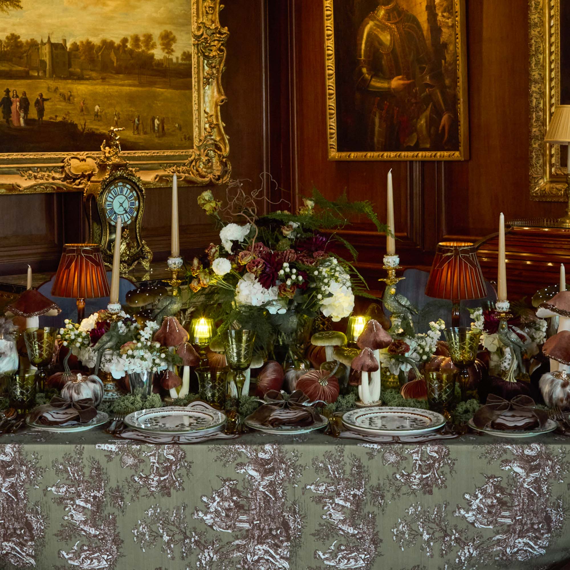 Chocolate Velvet Bow Lampshade (18cm)