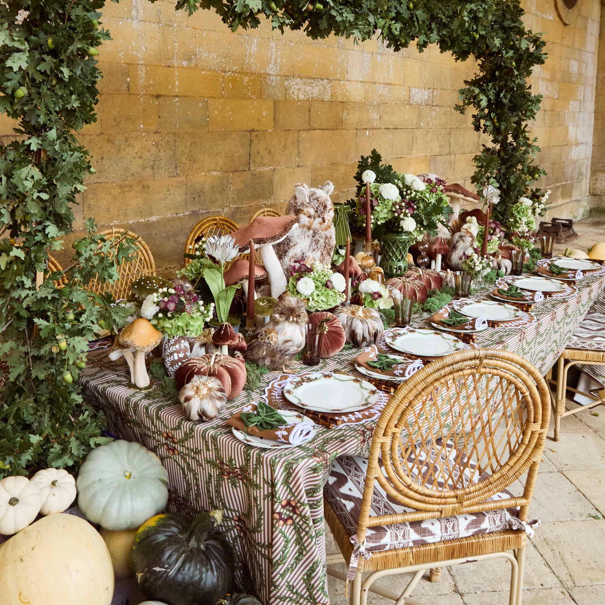 Glass Column Candle Holders (Pair)