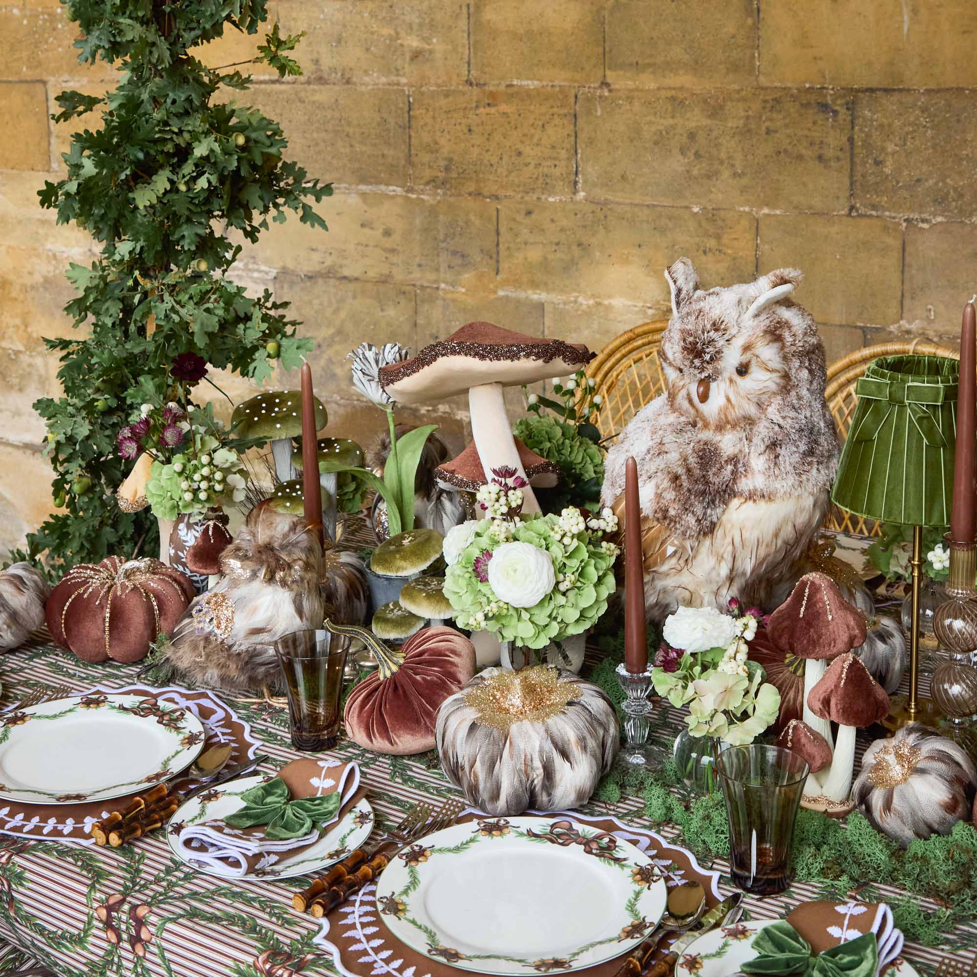 Glass Column Candle Holders (Pair)