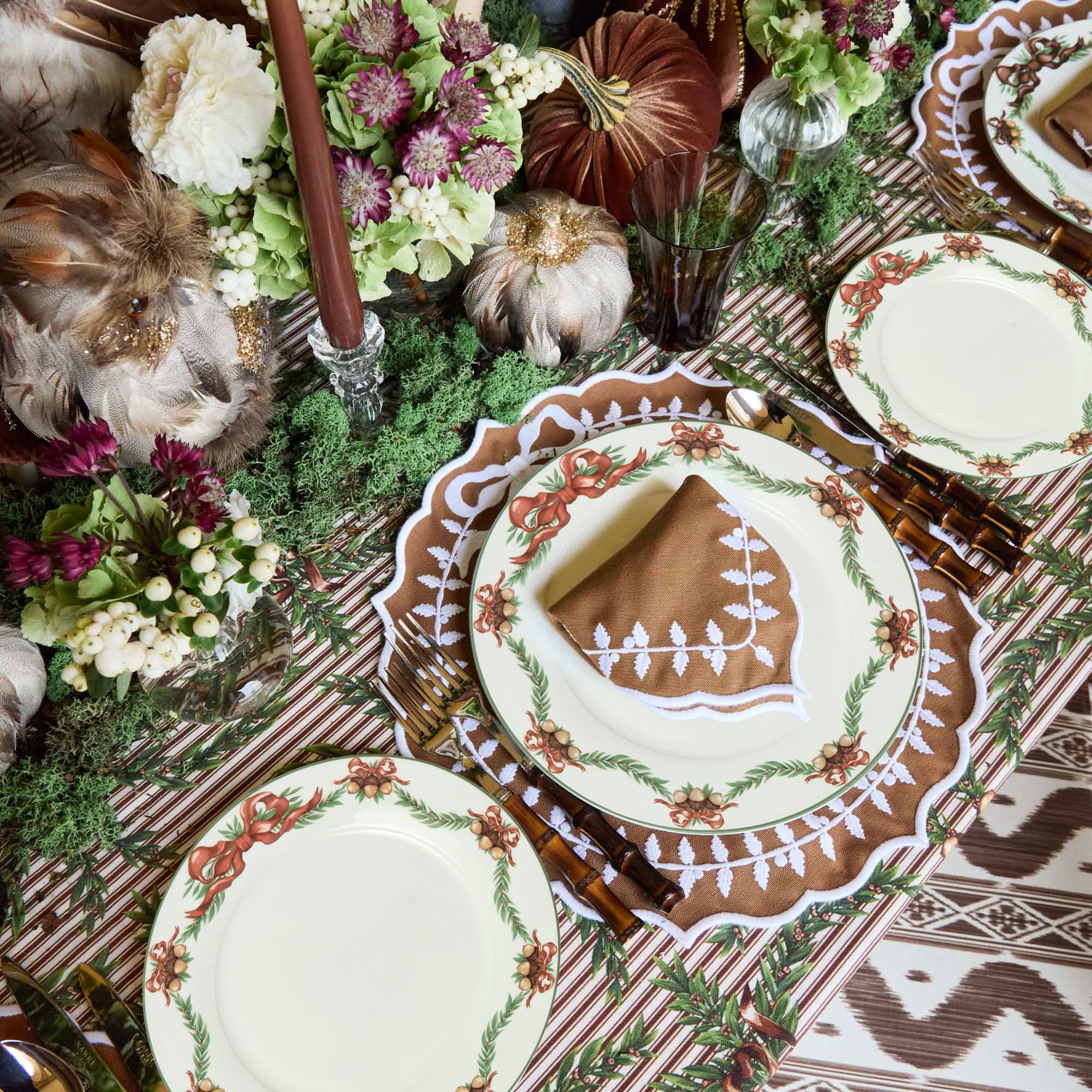 Glass Column Candle Holders (Pair)