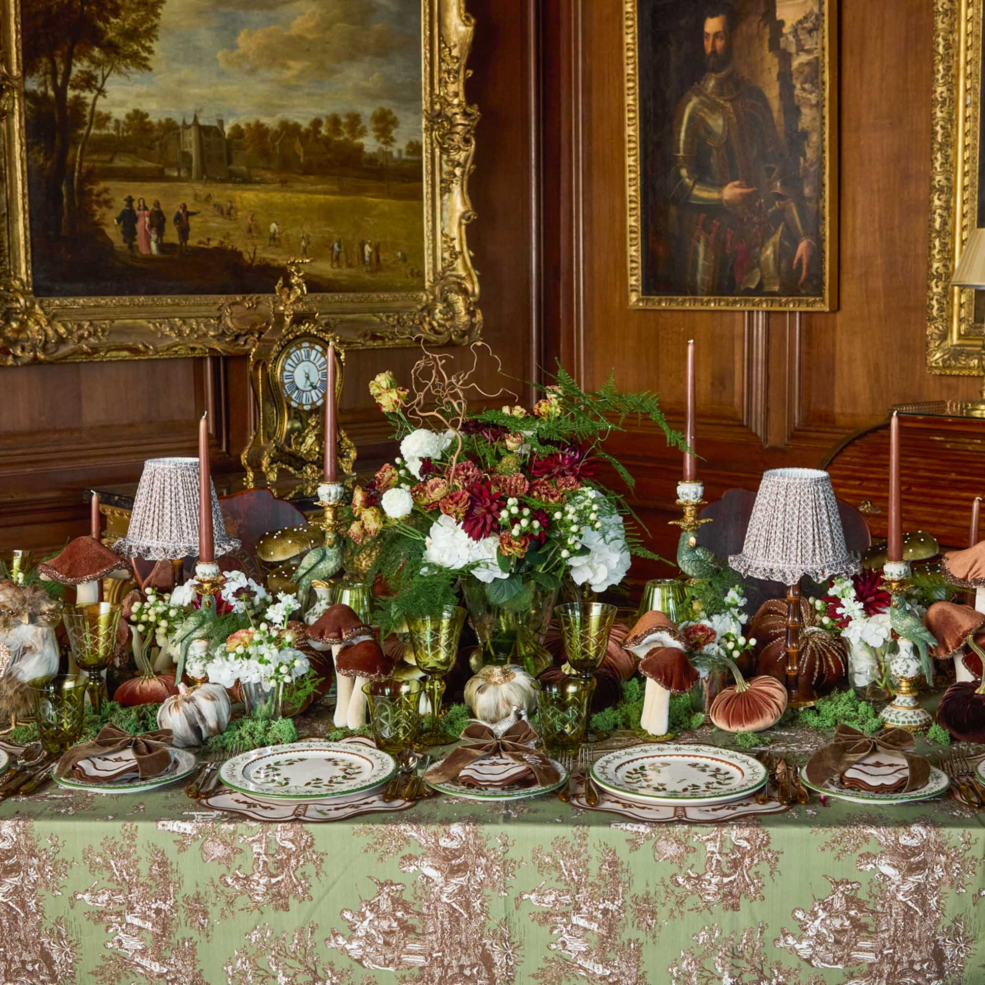 Small Olive Parrot Candle Holder (Pair)