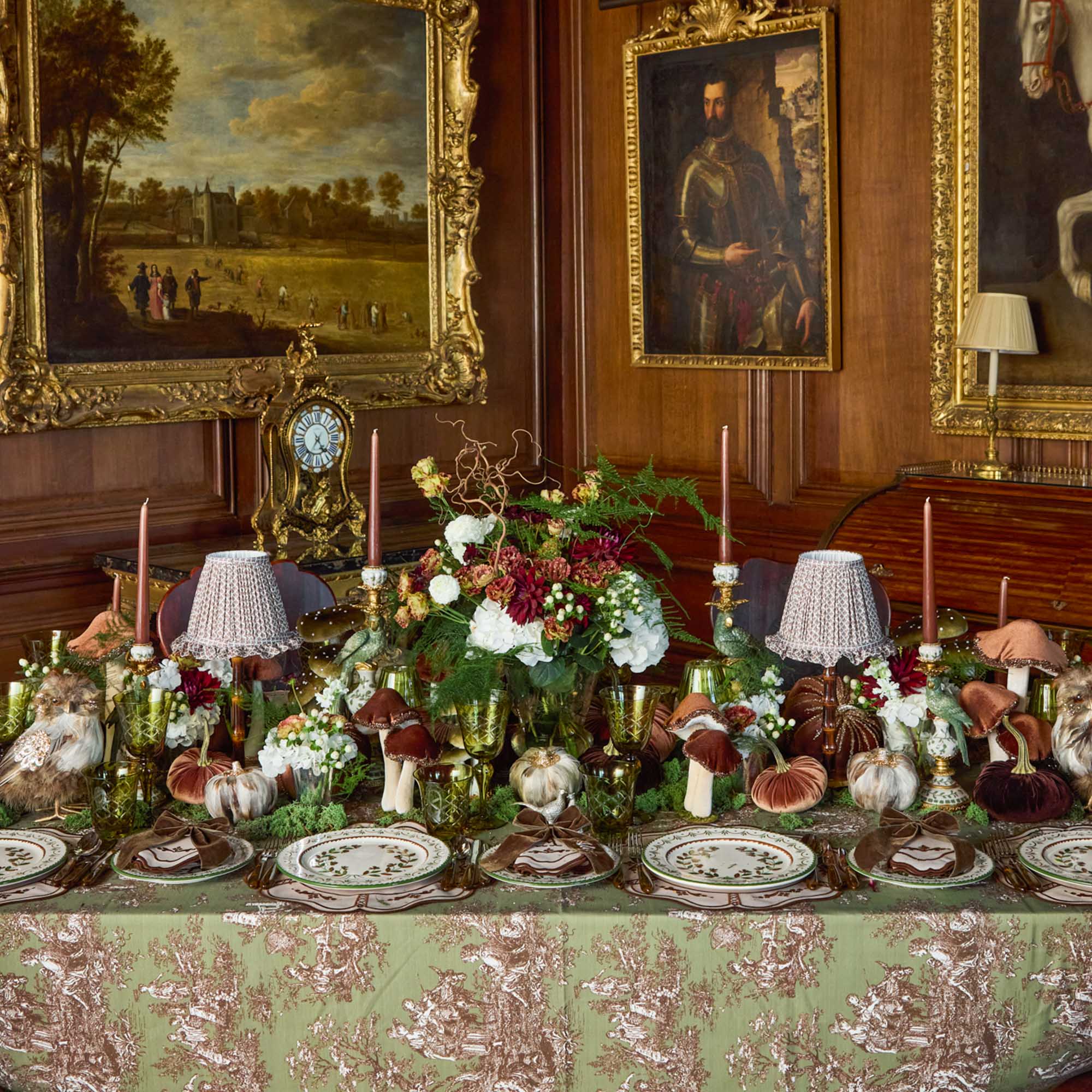 Chocolate Lotus Ruffle Lampshade (18cm)