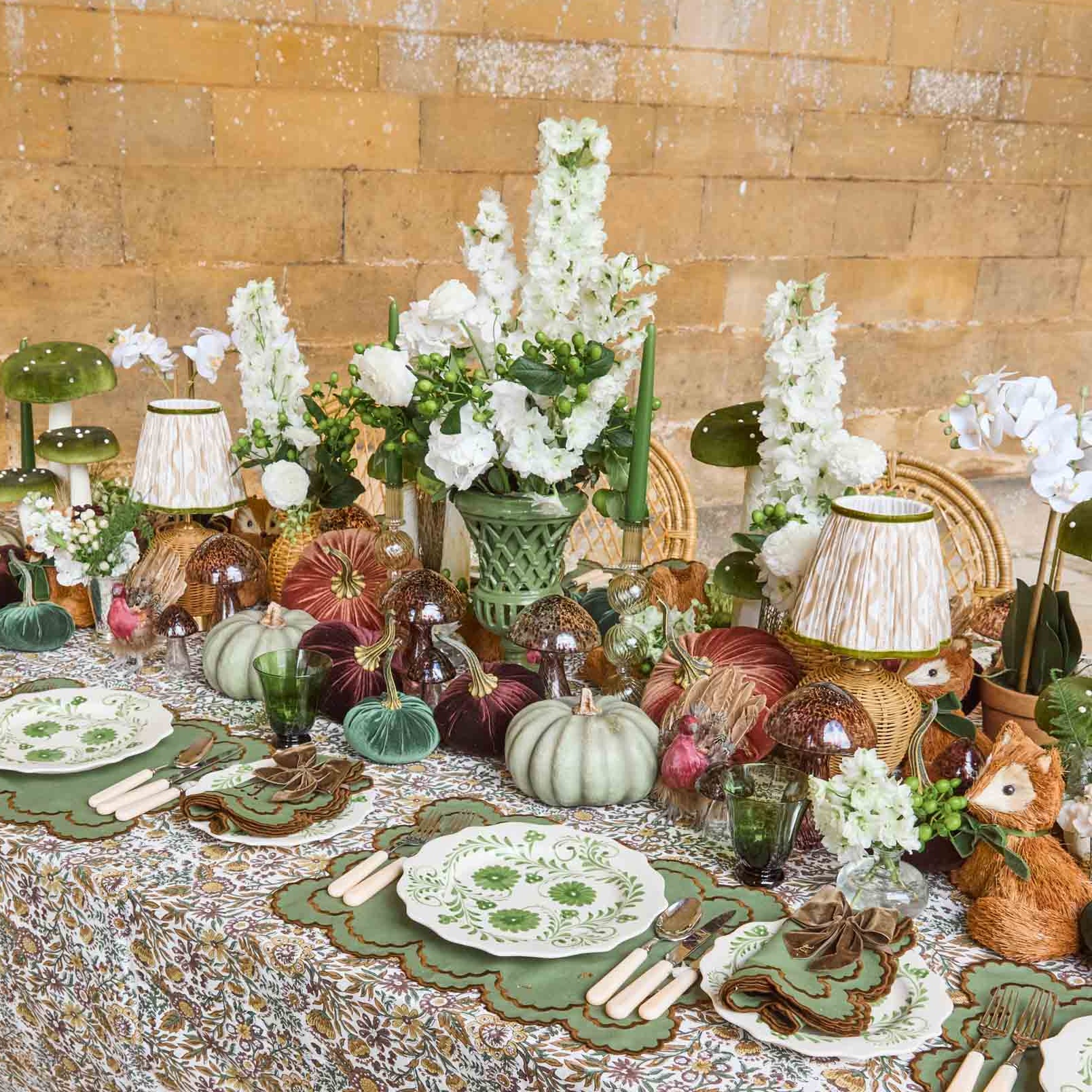 Brown Speckled Glass Mushroom Family