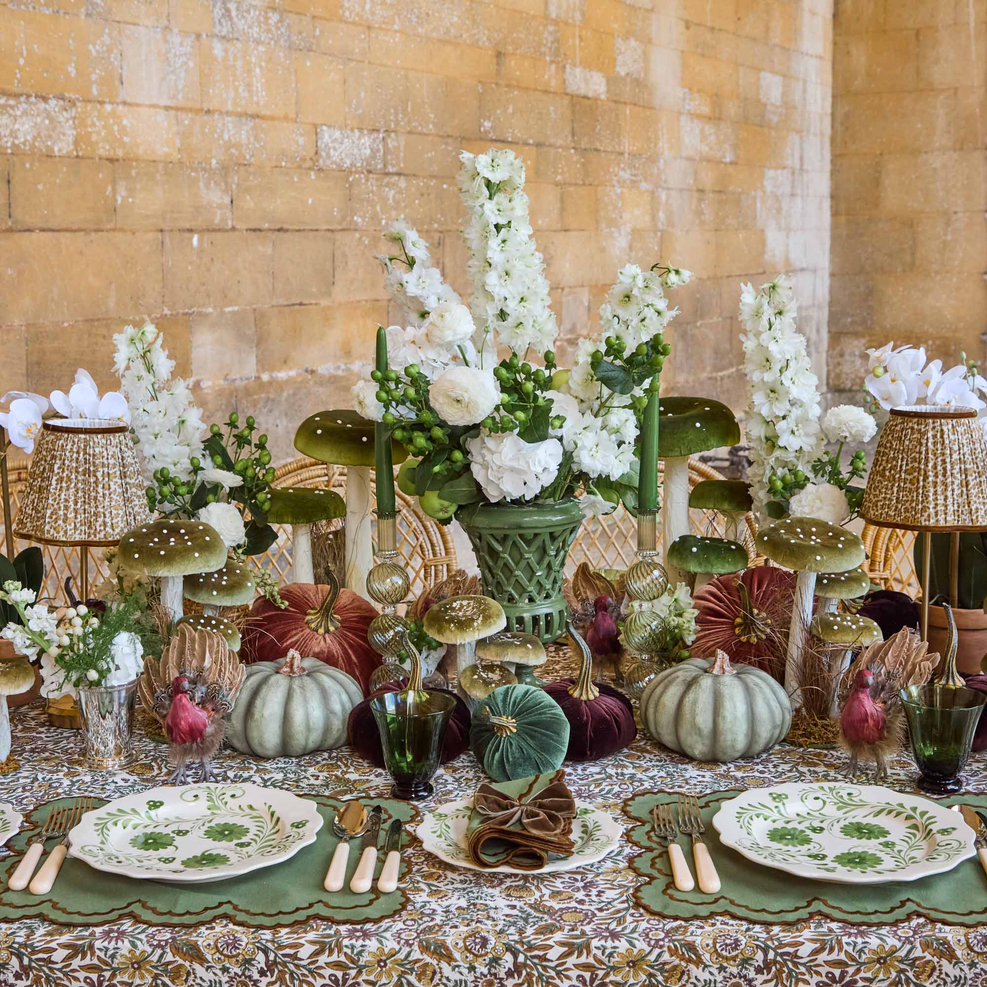 Double Stem Potted Faux Orchid