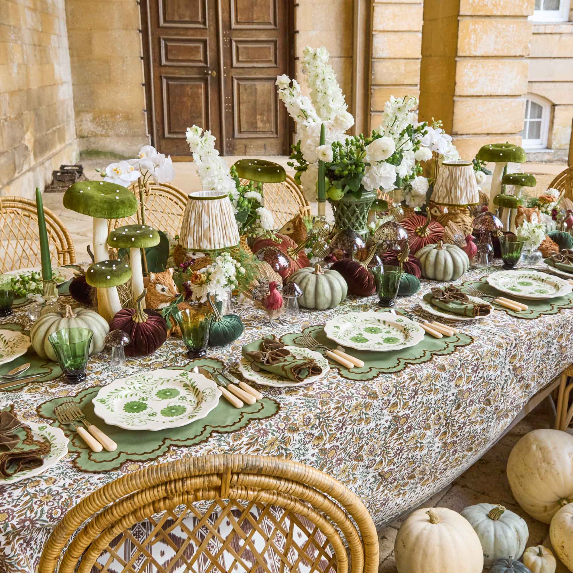 Green & Chocolate Velvet Pumpkin Family