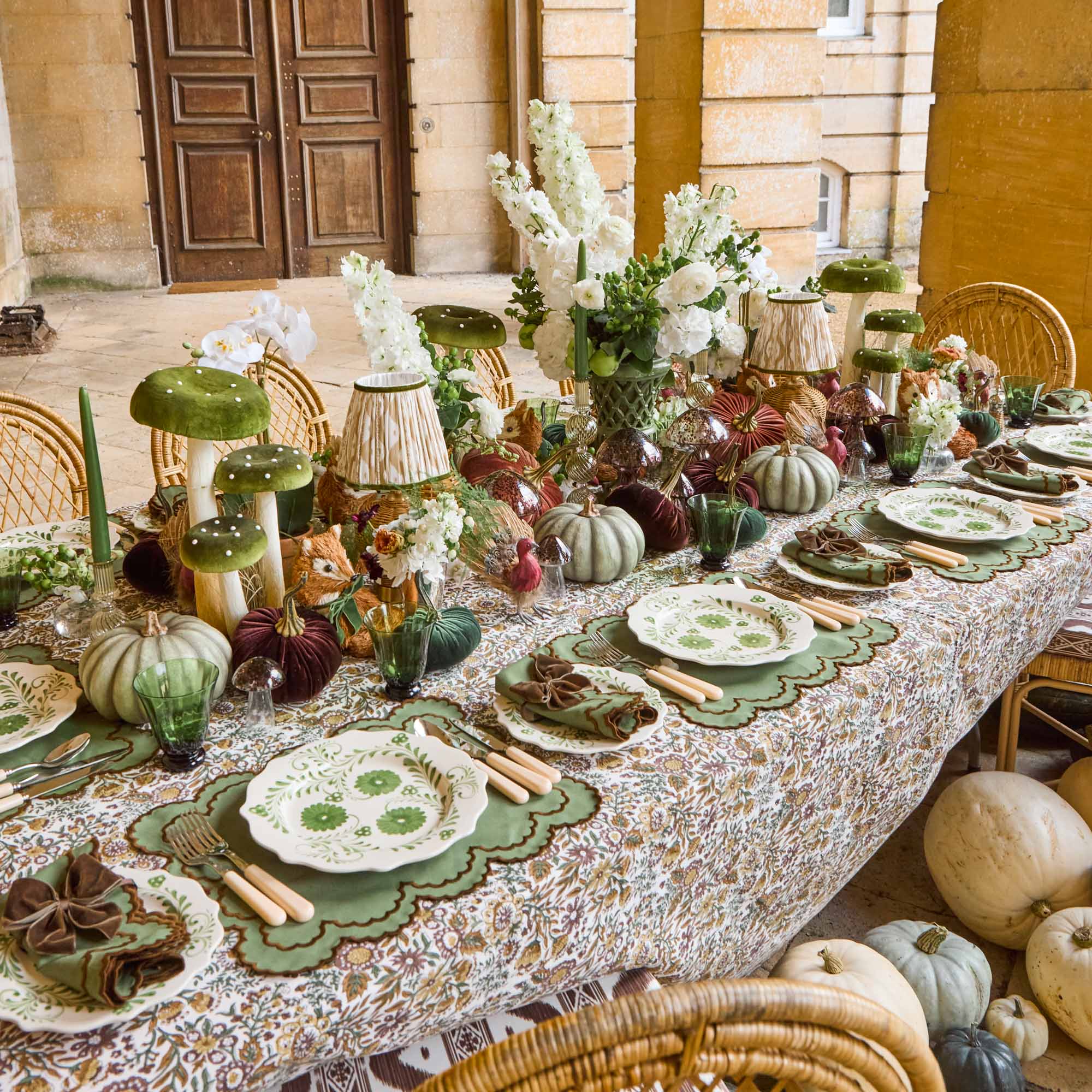 Double Stem Potted Faux Orchid