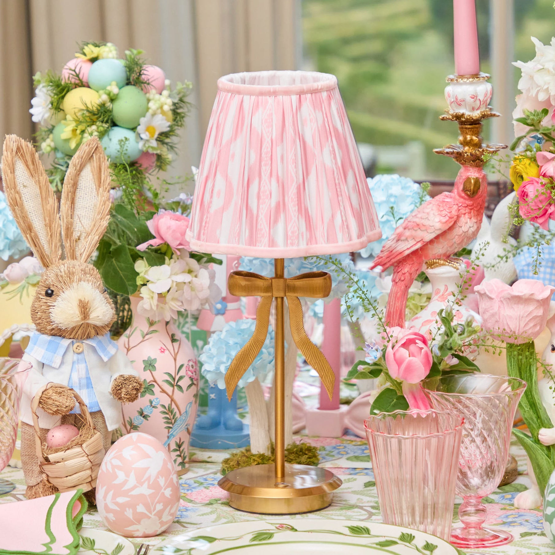 Pink Ikat Lampshade (18cm)