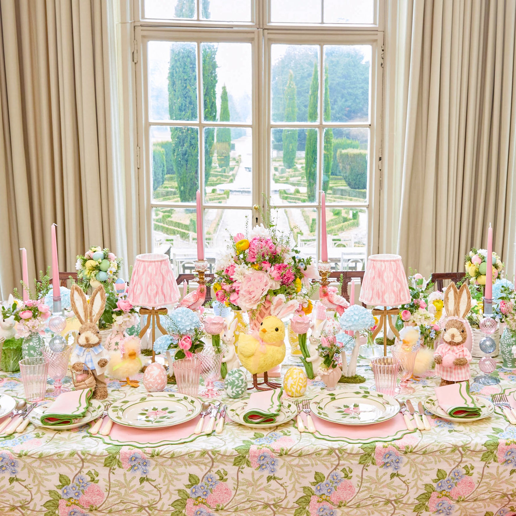 Pink Ikat Lampshade (18cm)