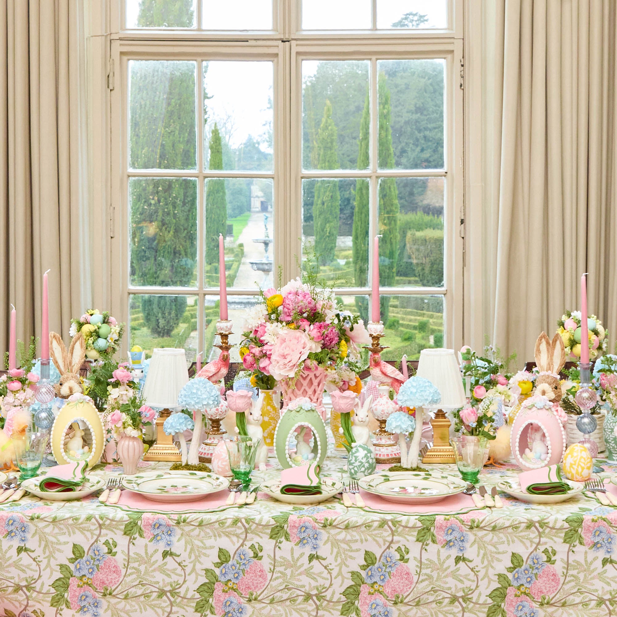 Short Corinthian Square Rechargeable Lamp with Cream Shade (18cm)