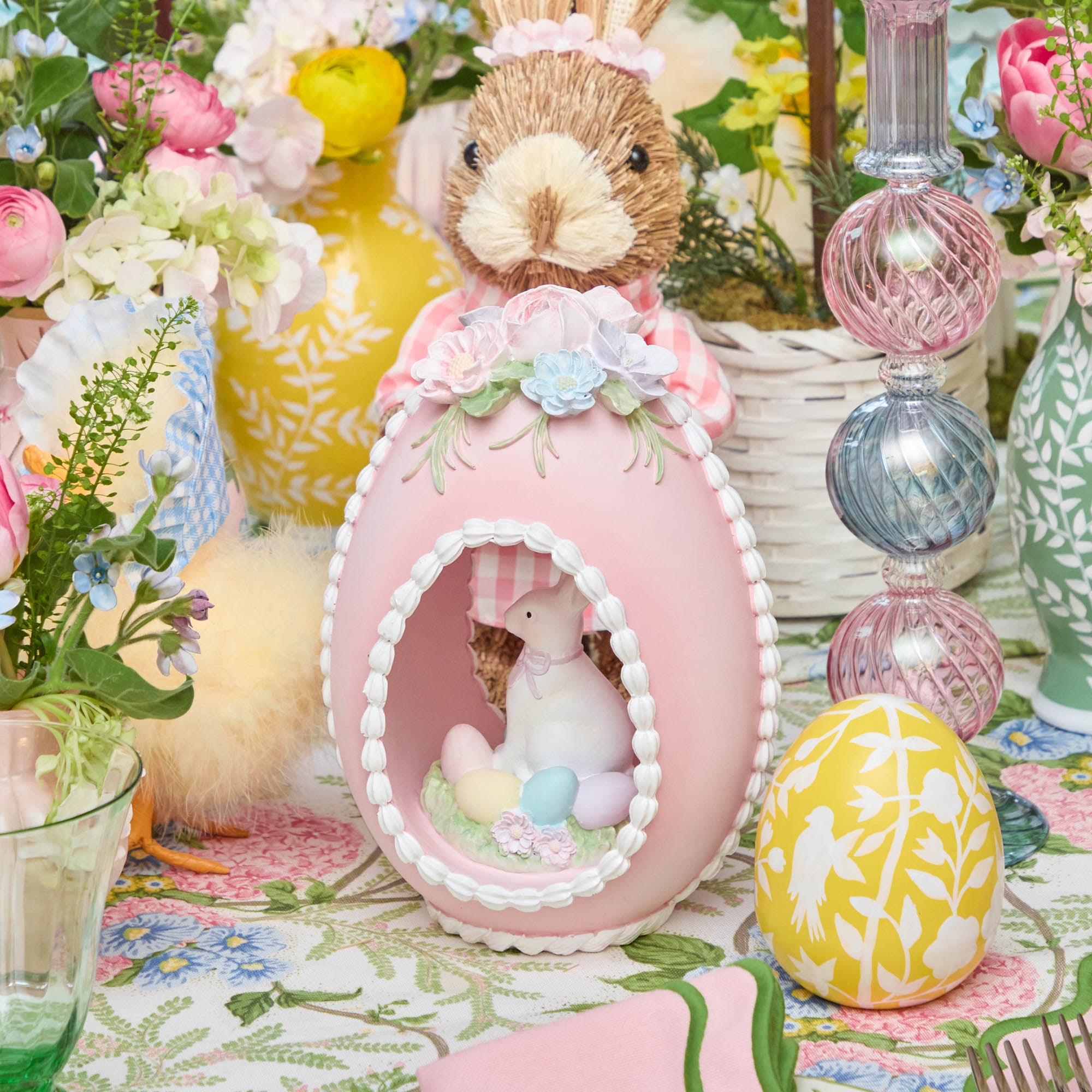 Pastel Pink Bunny in Egg