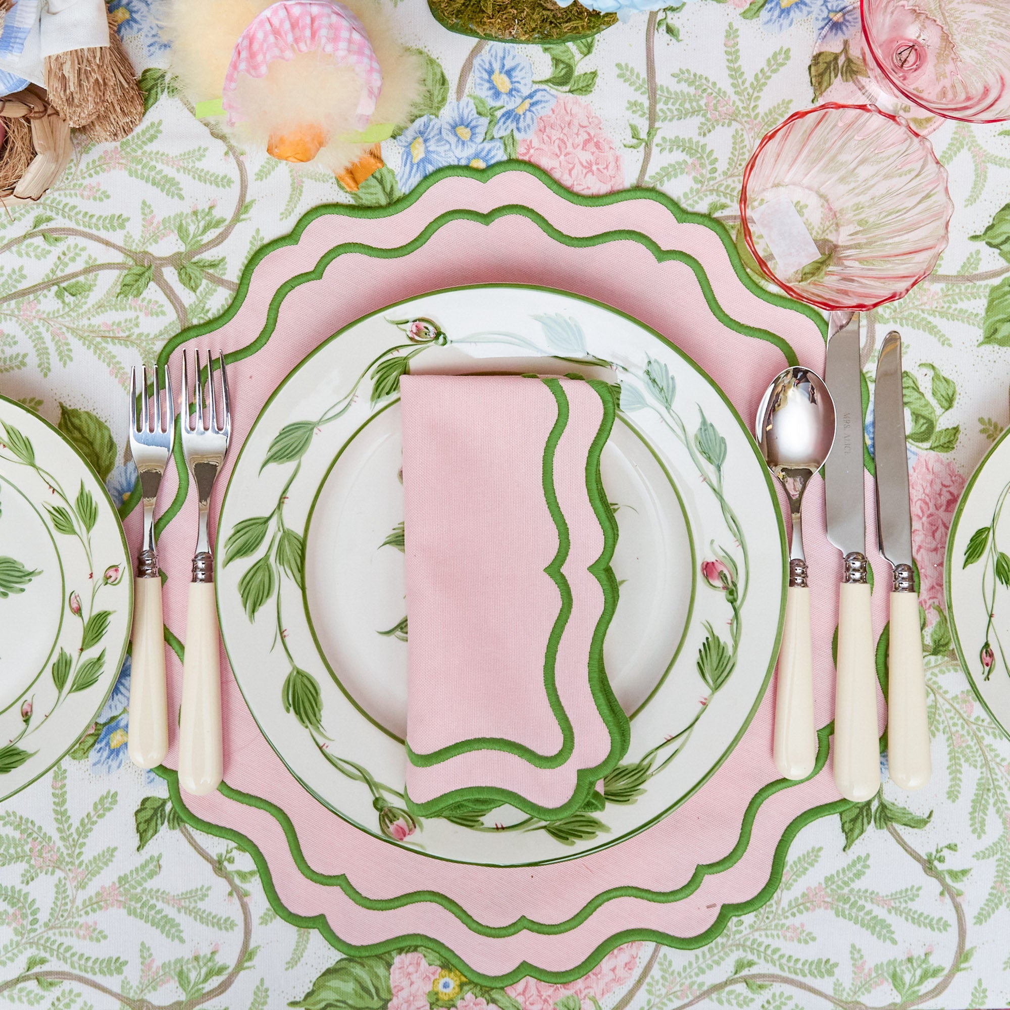 Katherine Pink & Green Placemats (Set of 4)