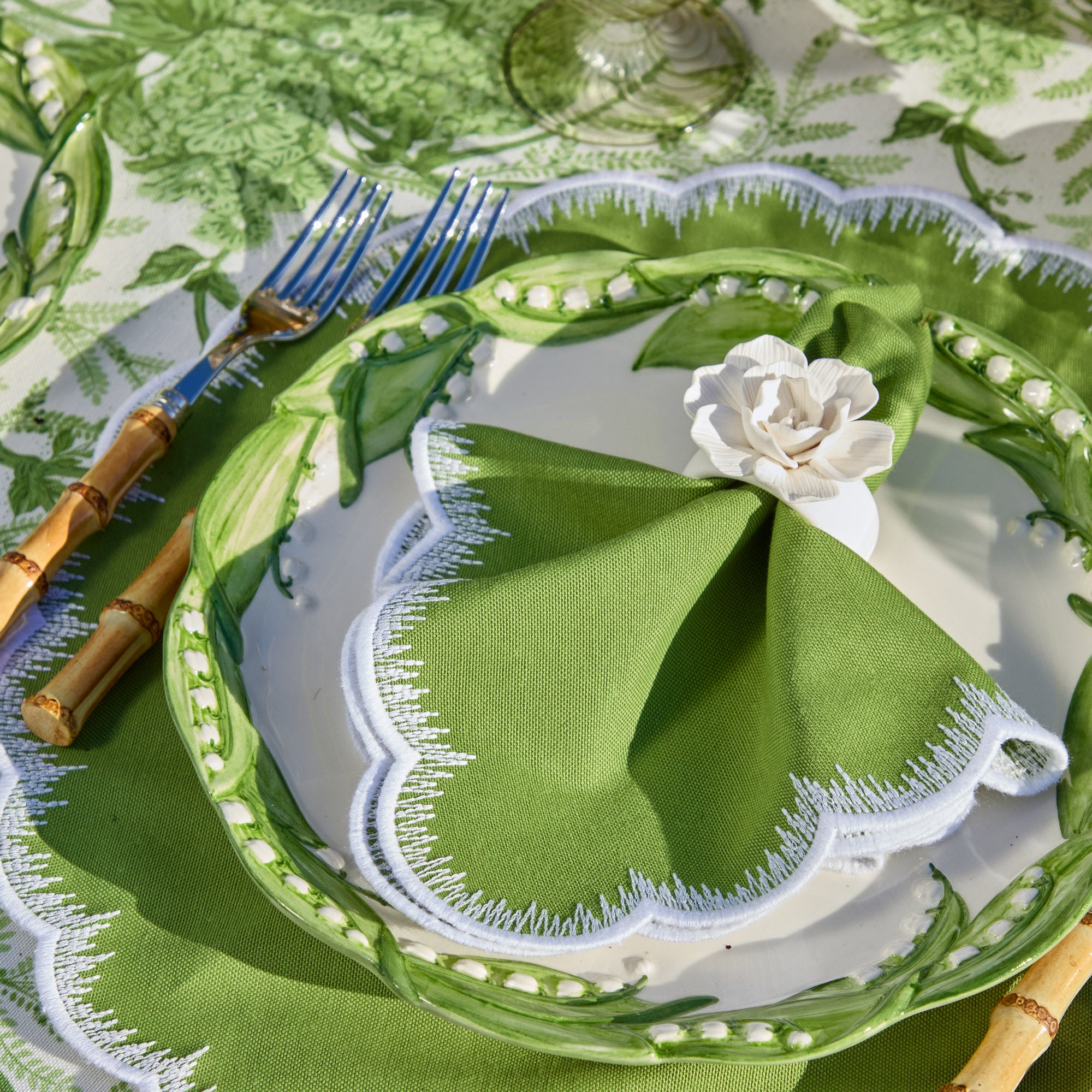 Apple Green Isabella Napkins (Set of 4)