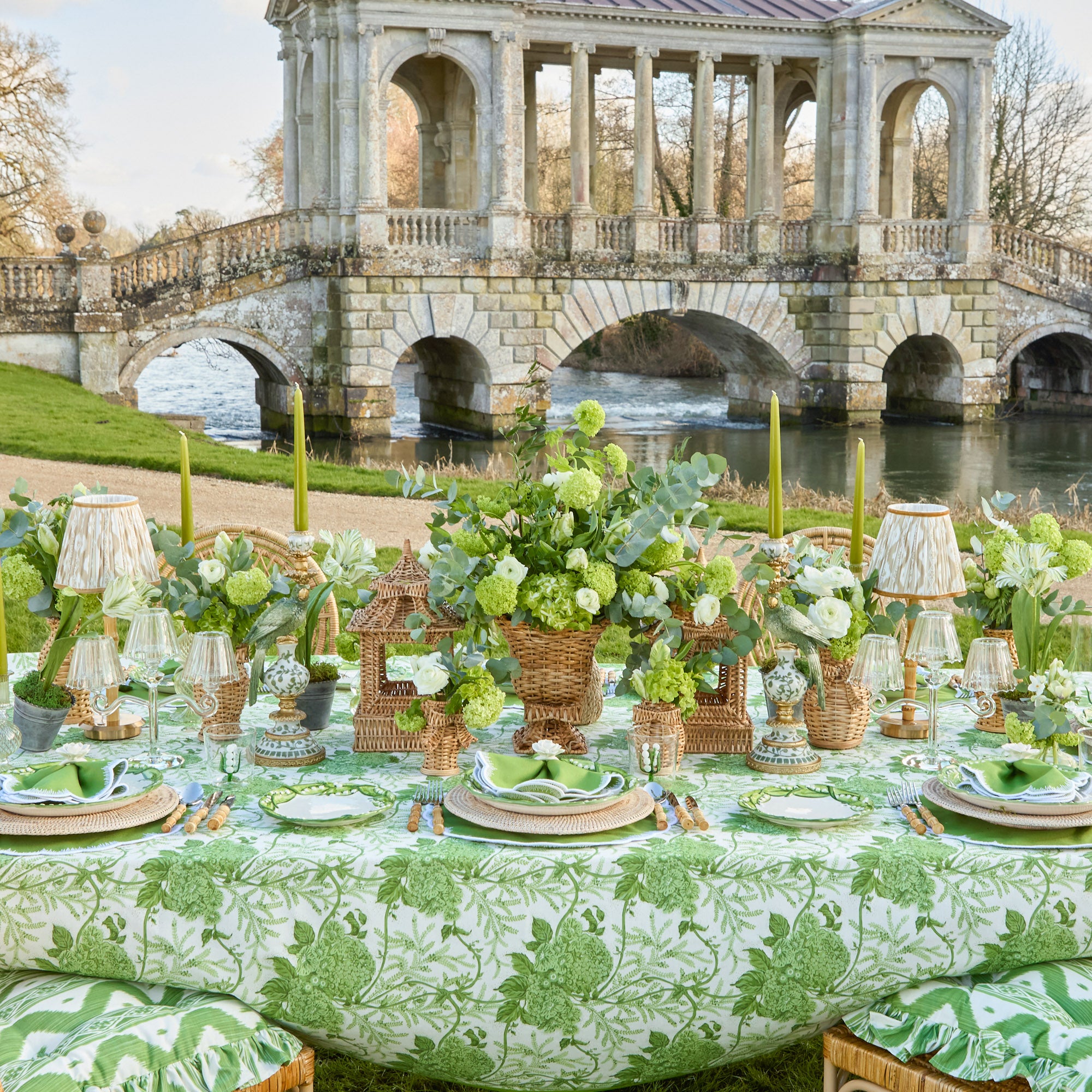 Emerald Hobnail Glasses (Set of 6)