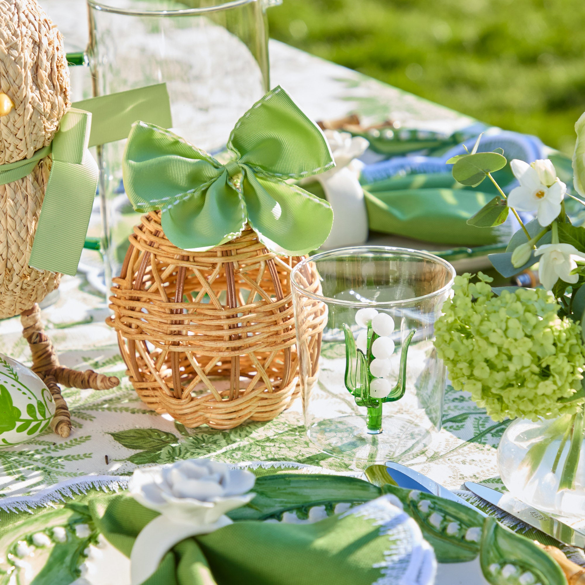 Lily of the Valley Glass Jug