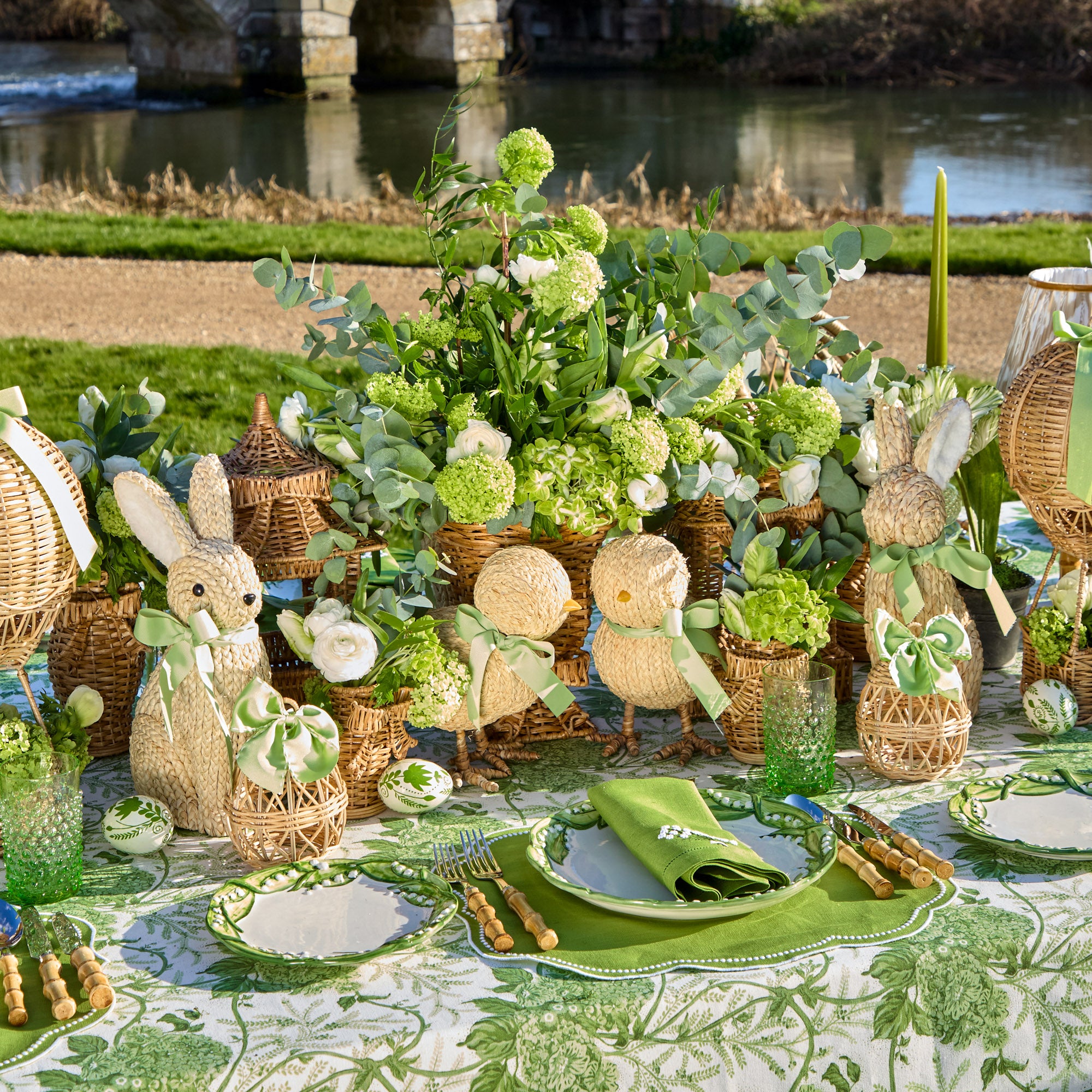 Raffia Rabbit Family