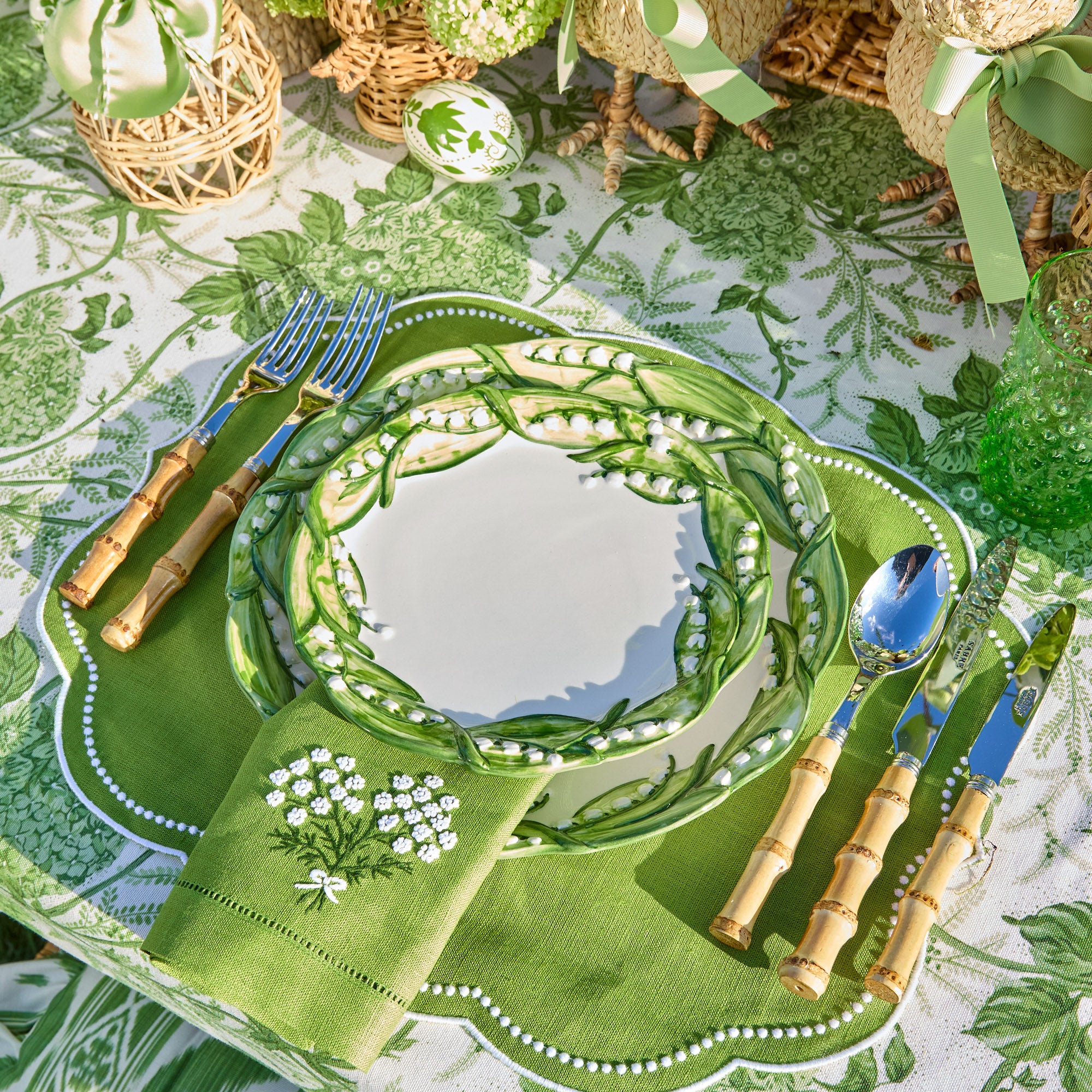 Green Lady Isabella's Garden Tablecloth