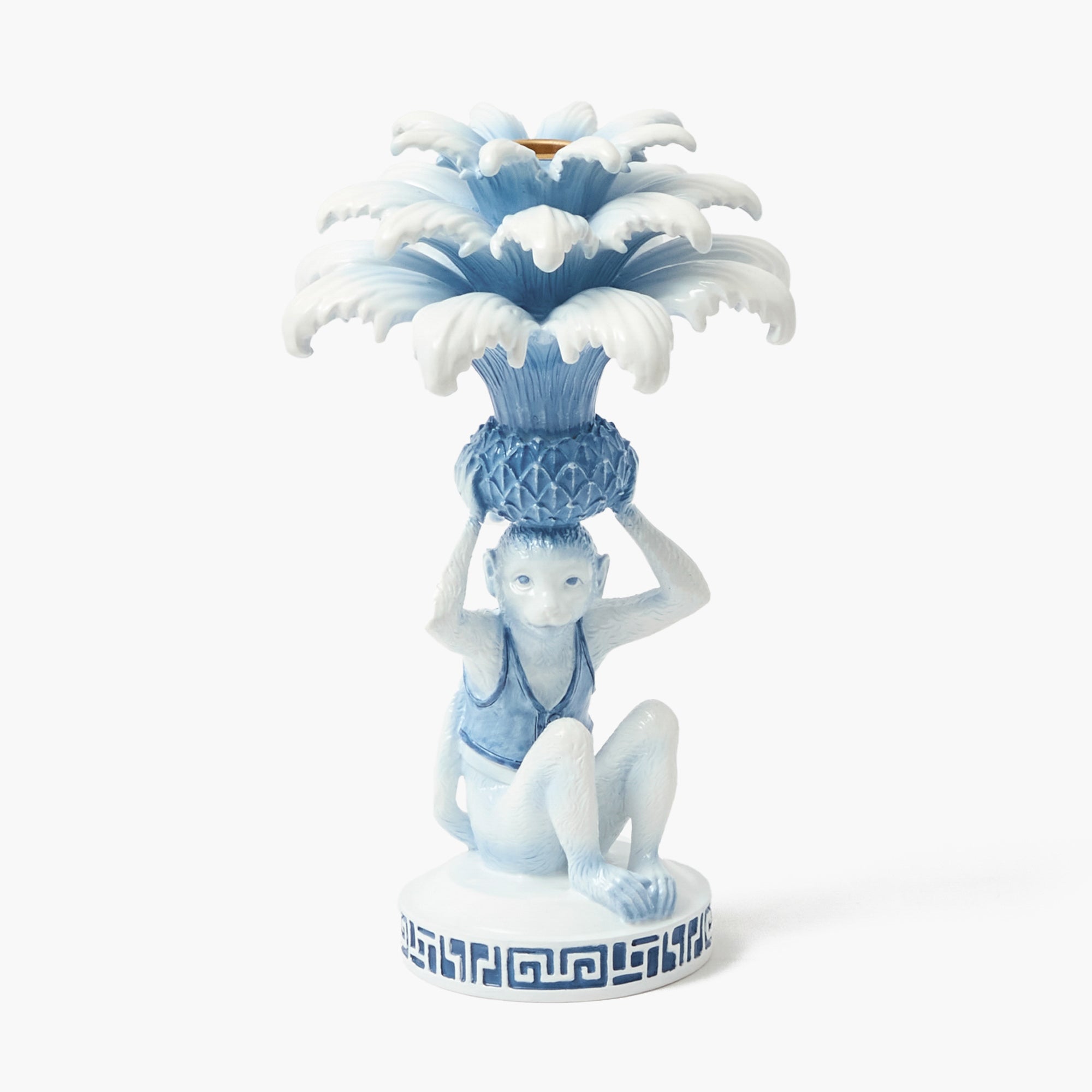 Blue Monkey Candle Holders (Pair)