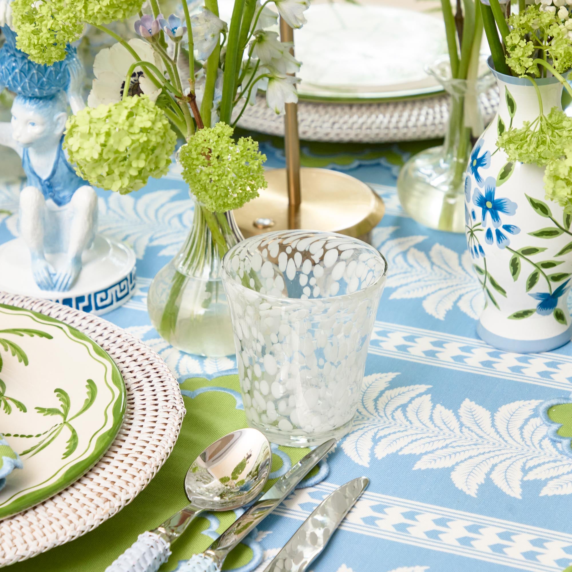 Dappled White Glasses (Set of 4)