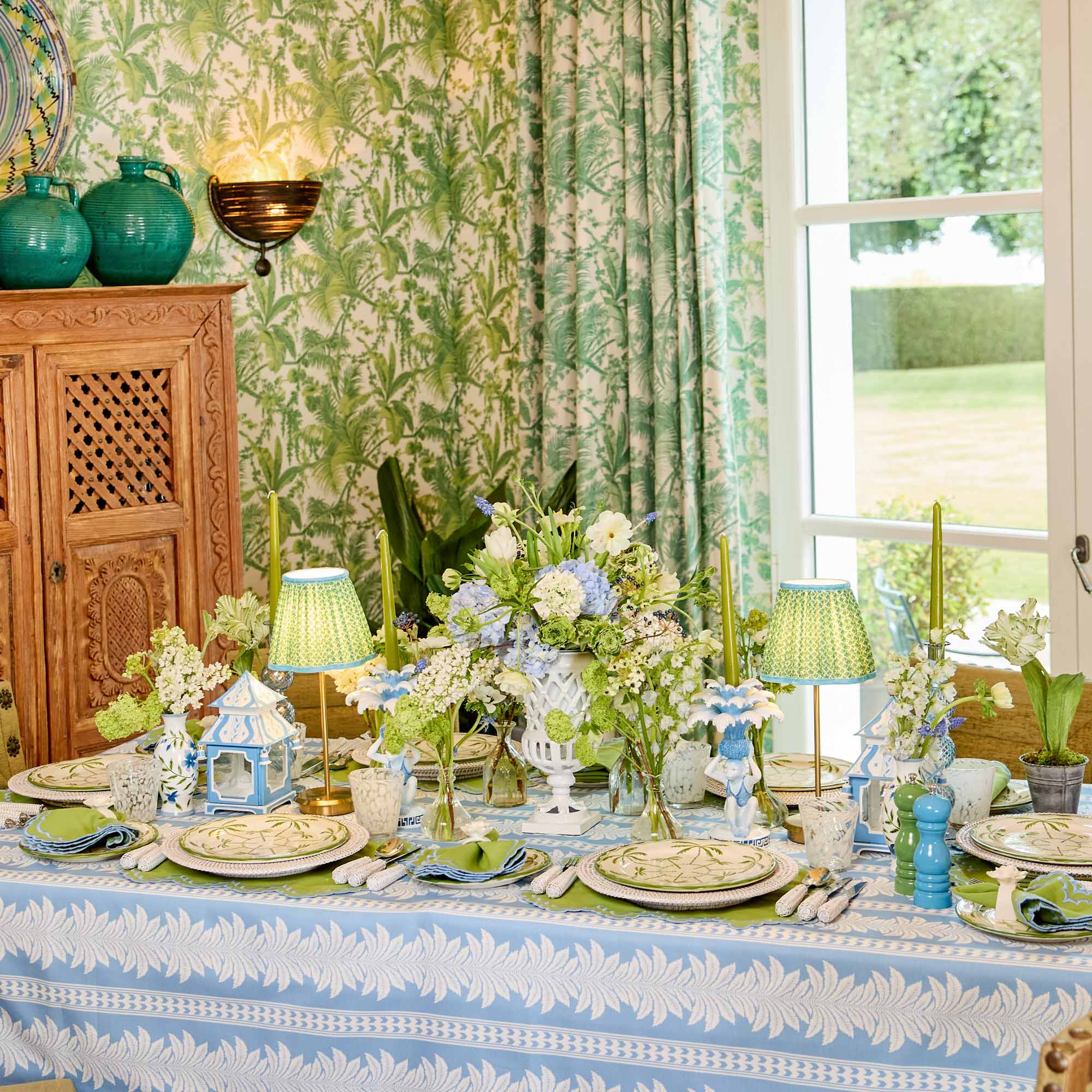 Mrs. Alice Handpainted Green Tulip