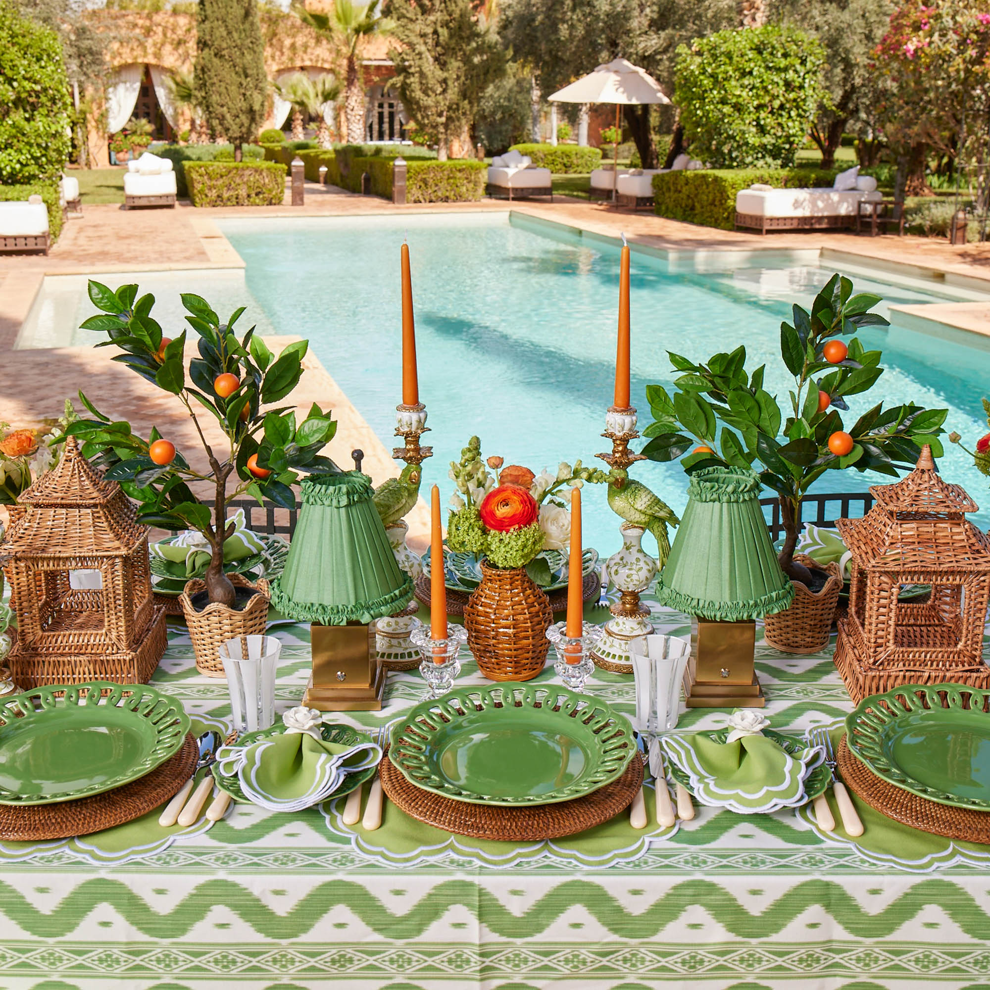 Handmade Orange Candles (Set of 8)