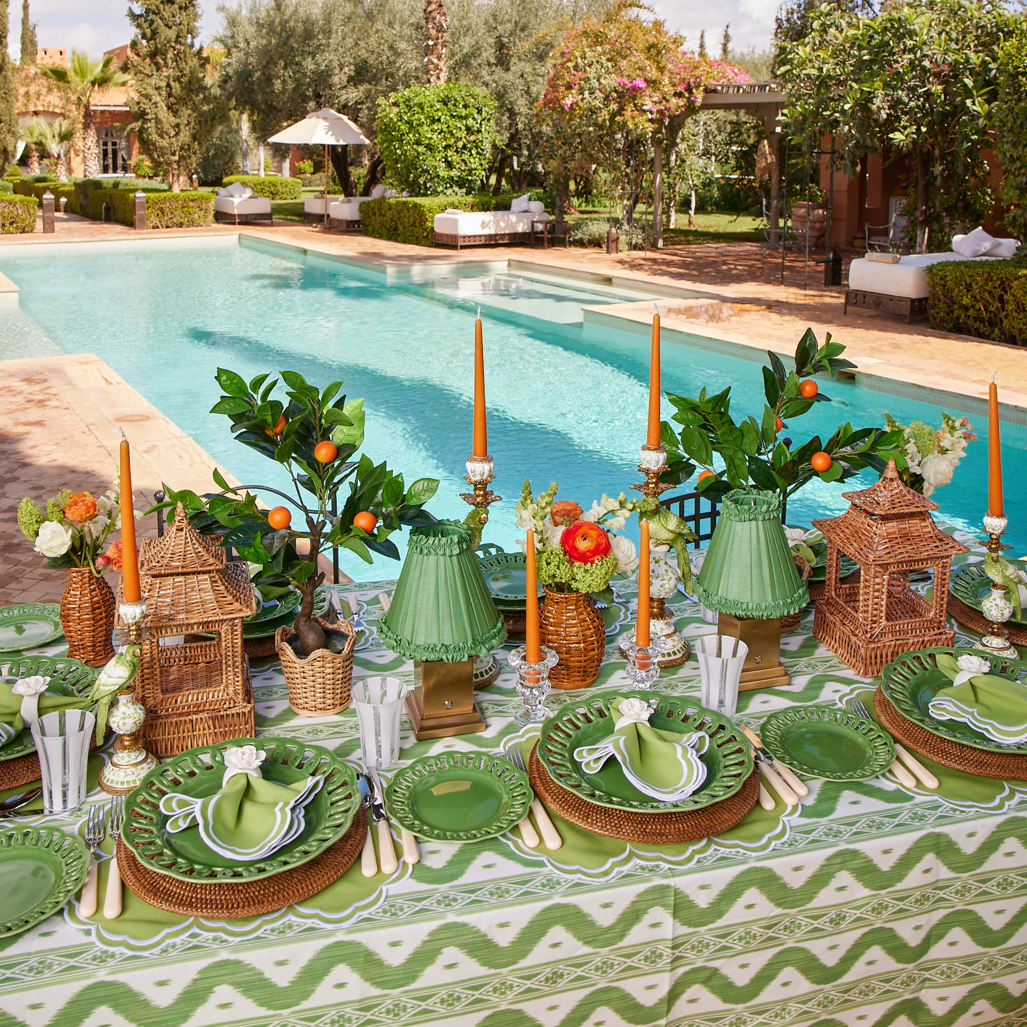 Handmade Orange Candles (Set of 8)