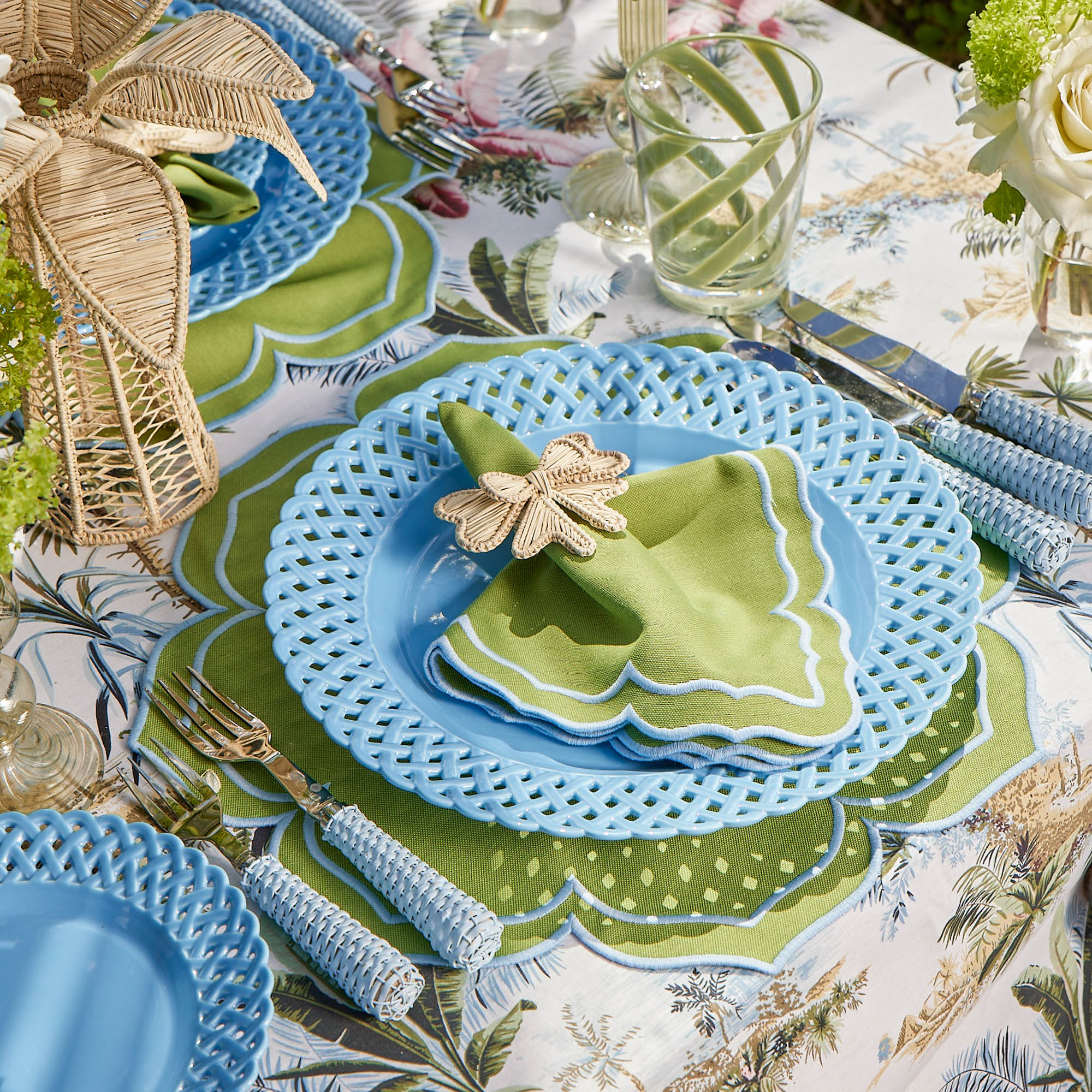 Wicker Napkin Bows (Set of 4)