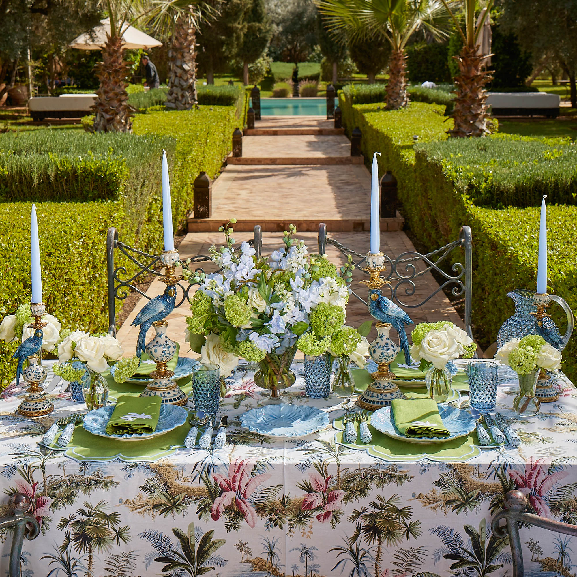 Fleur Green Placemats (Set of 4)