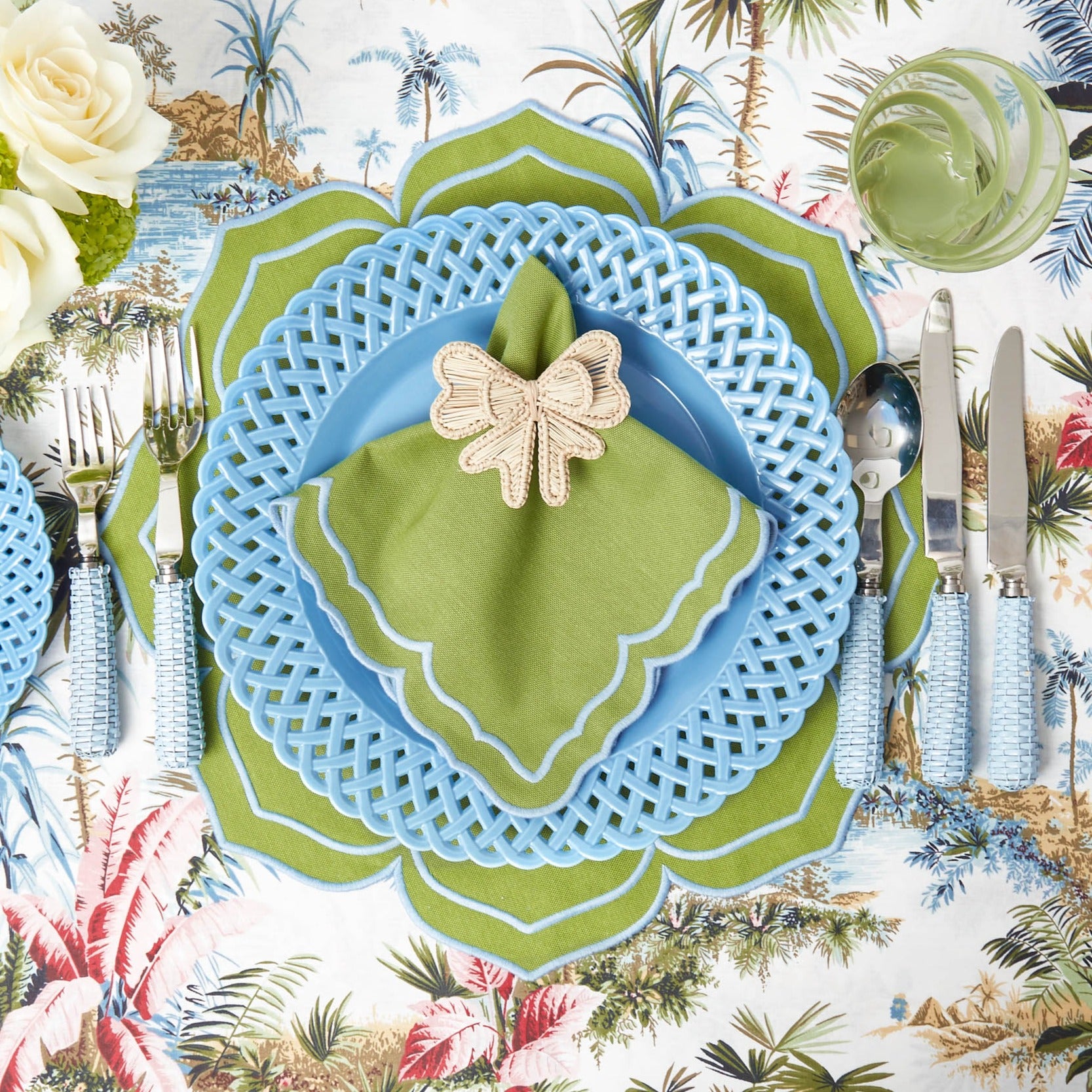 Wicker Napkin Bows (Set of 4)