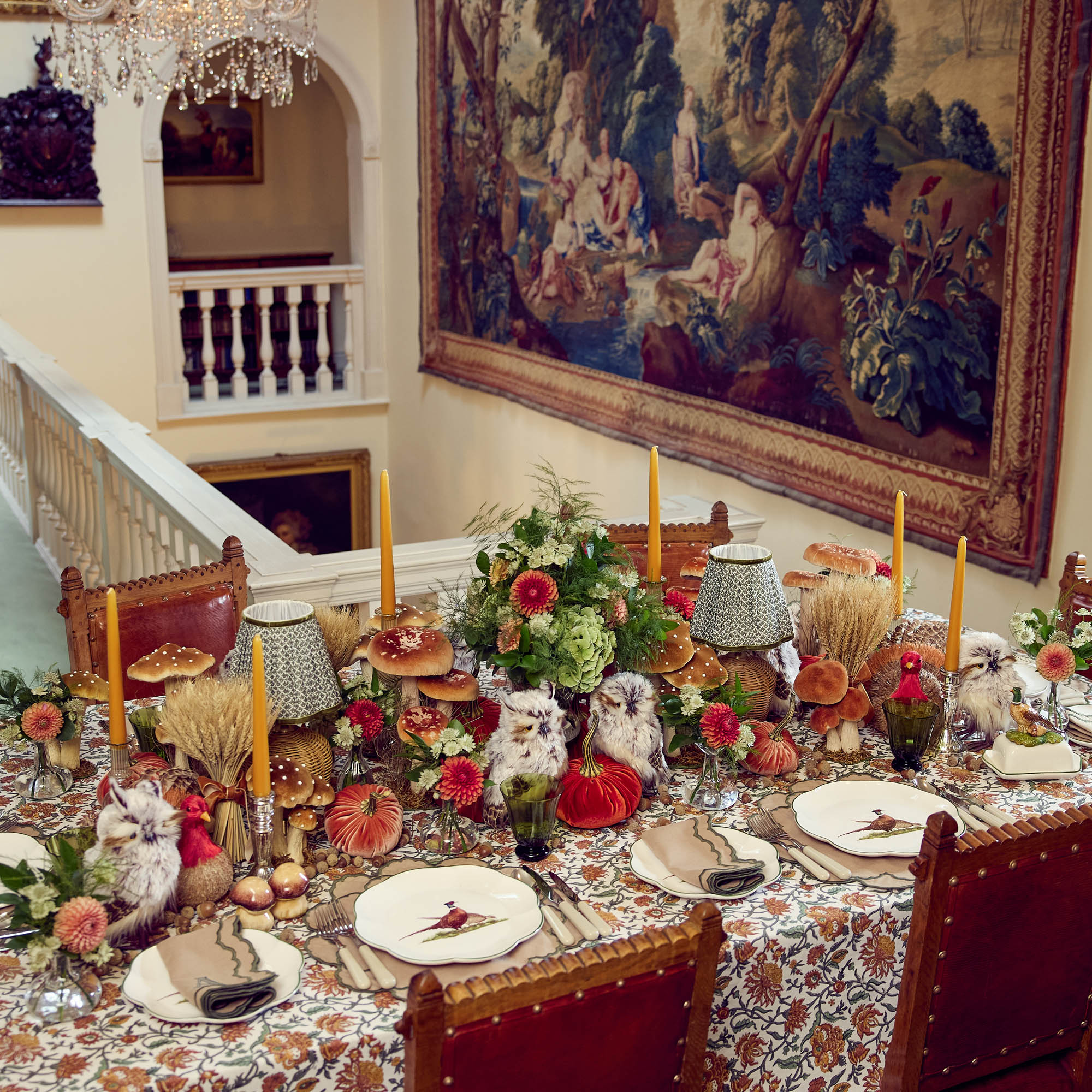 Lily Sand & Green Placemats (Set of 4)