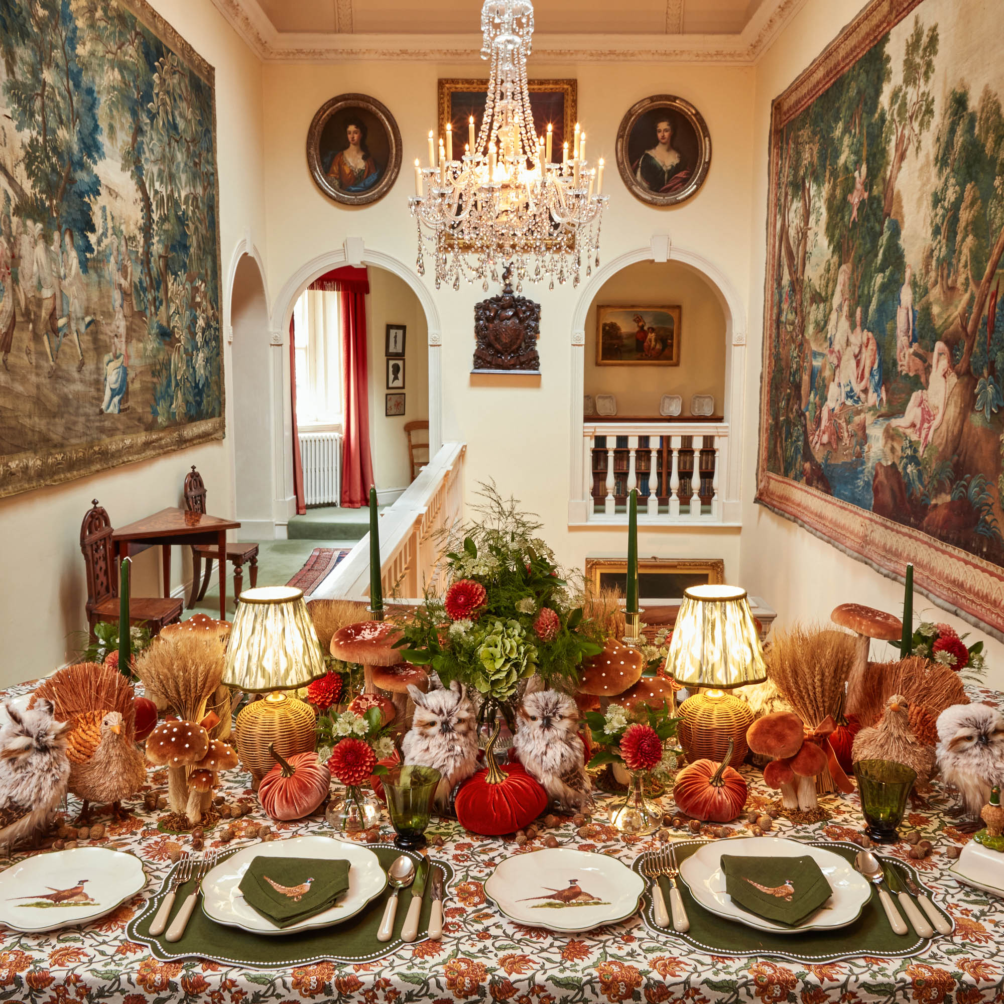 Olive Green Ikat Lampshade (18cm)