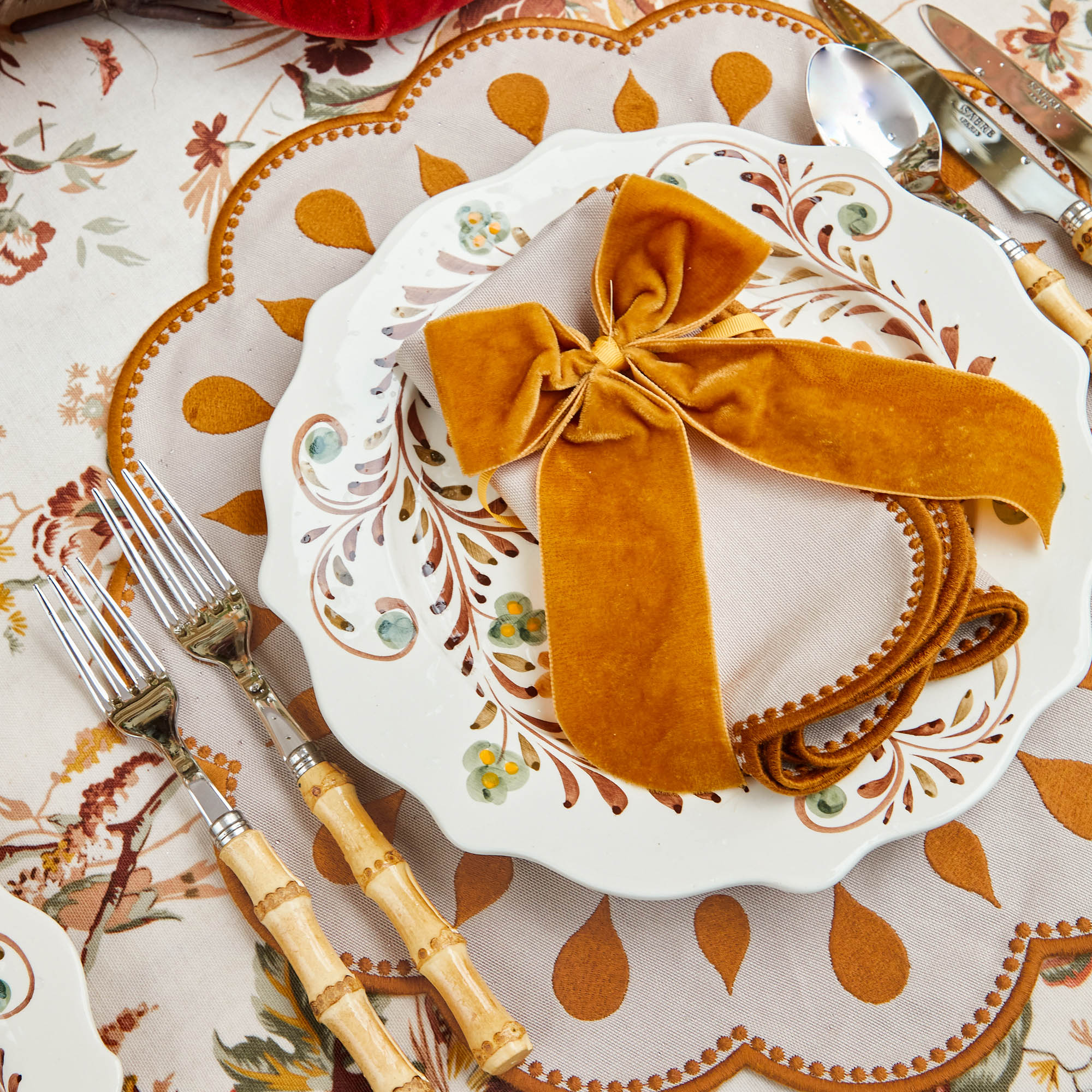 Bettina Taupe & Mustard Napkins (Set of 4)