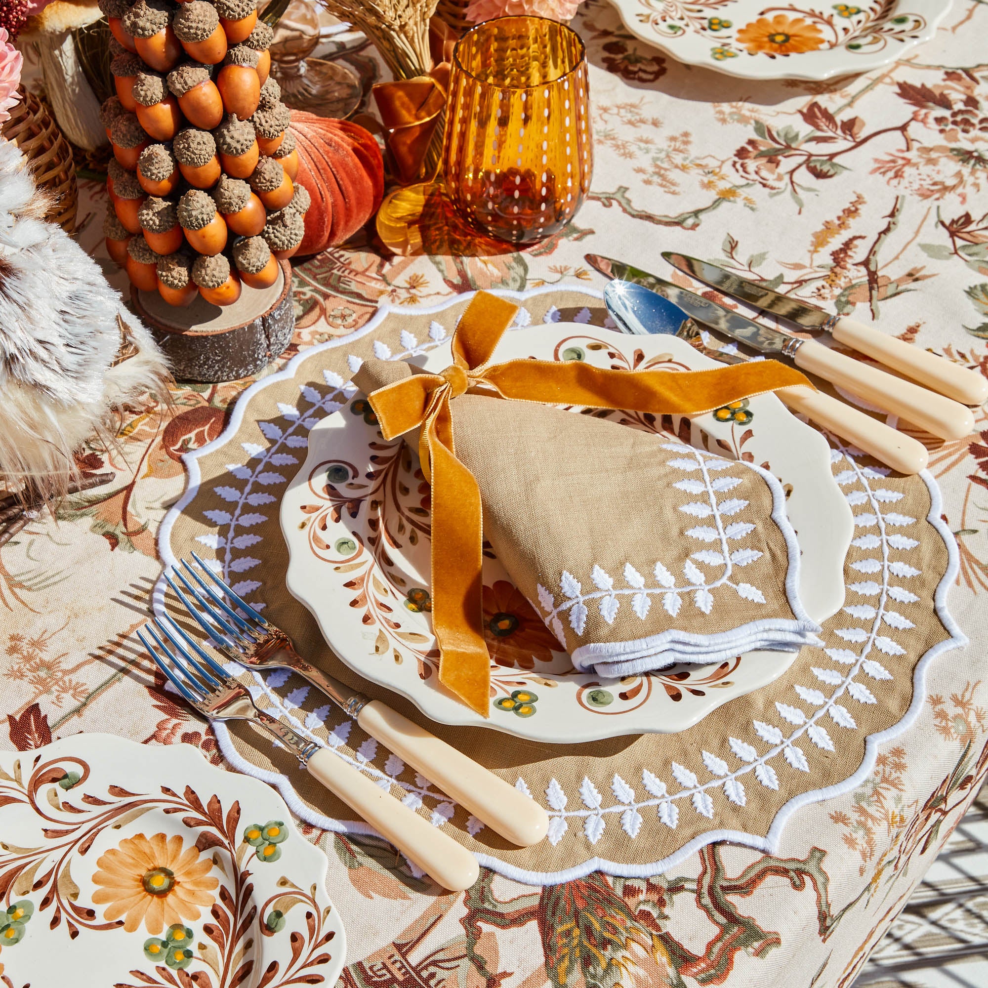 Amber Speckle Water Glasses (Set of 6)