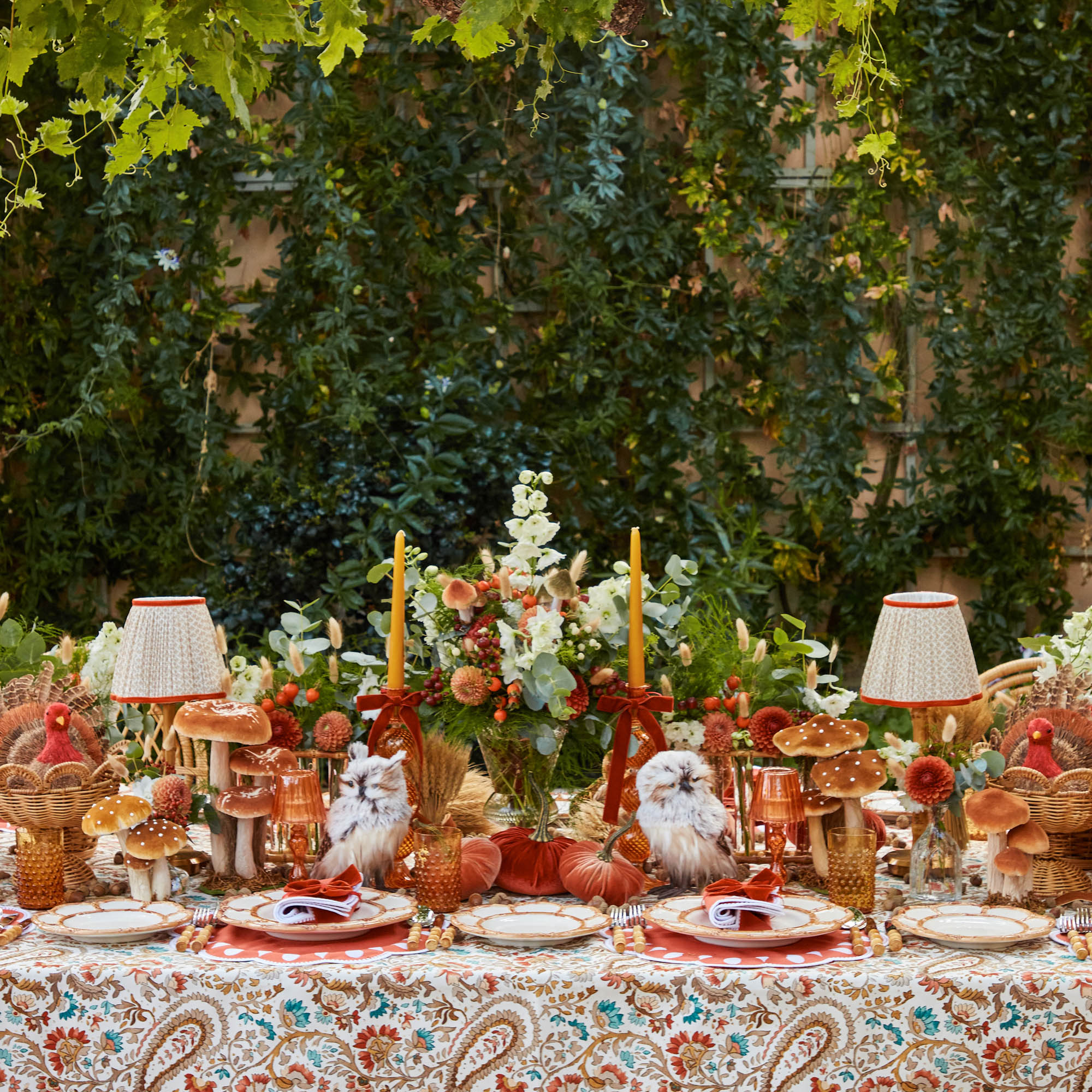 Orange Velvet Pumpkin Family