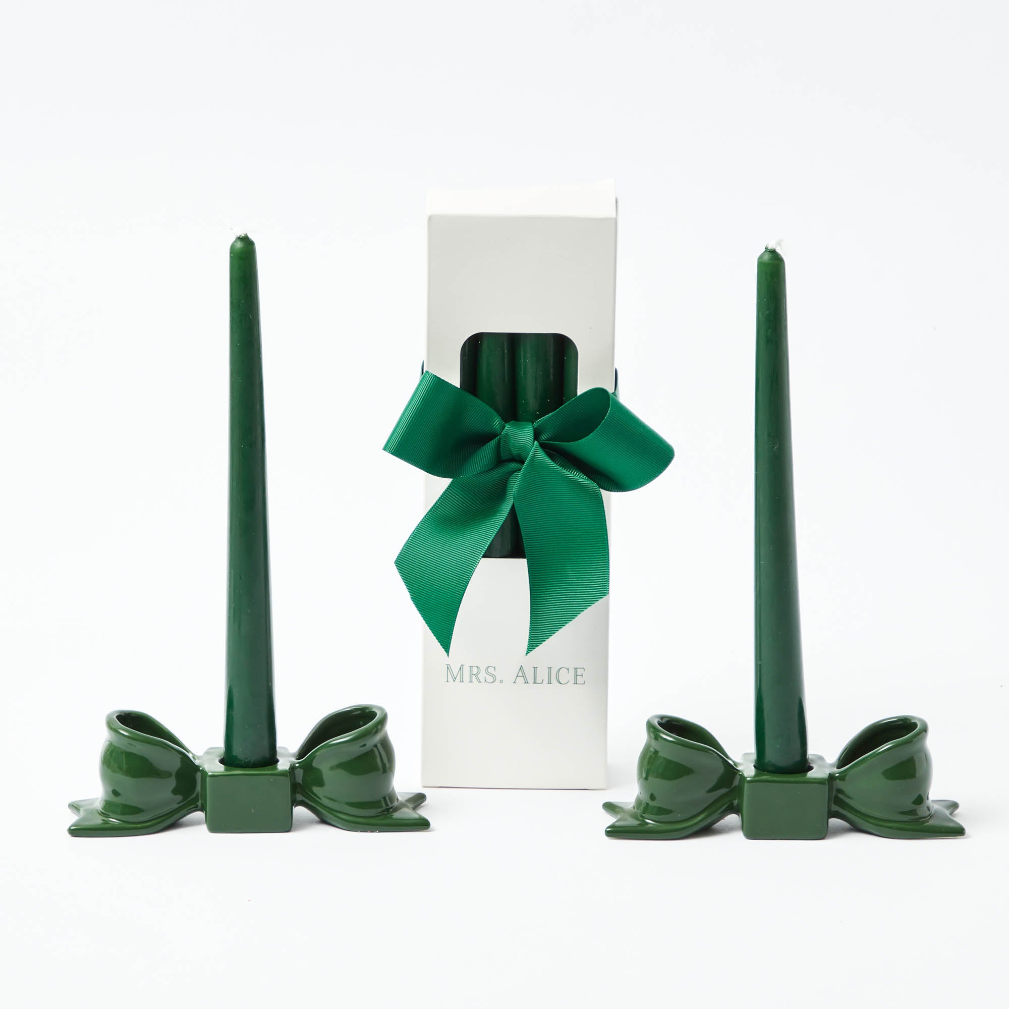 Forest Green Candles (Set of 8)