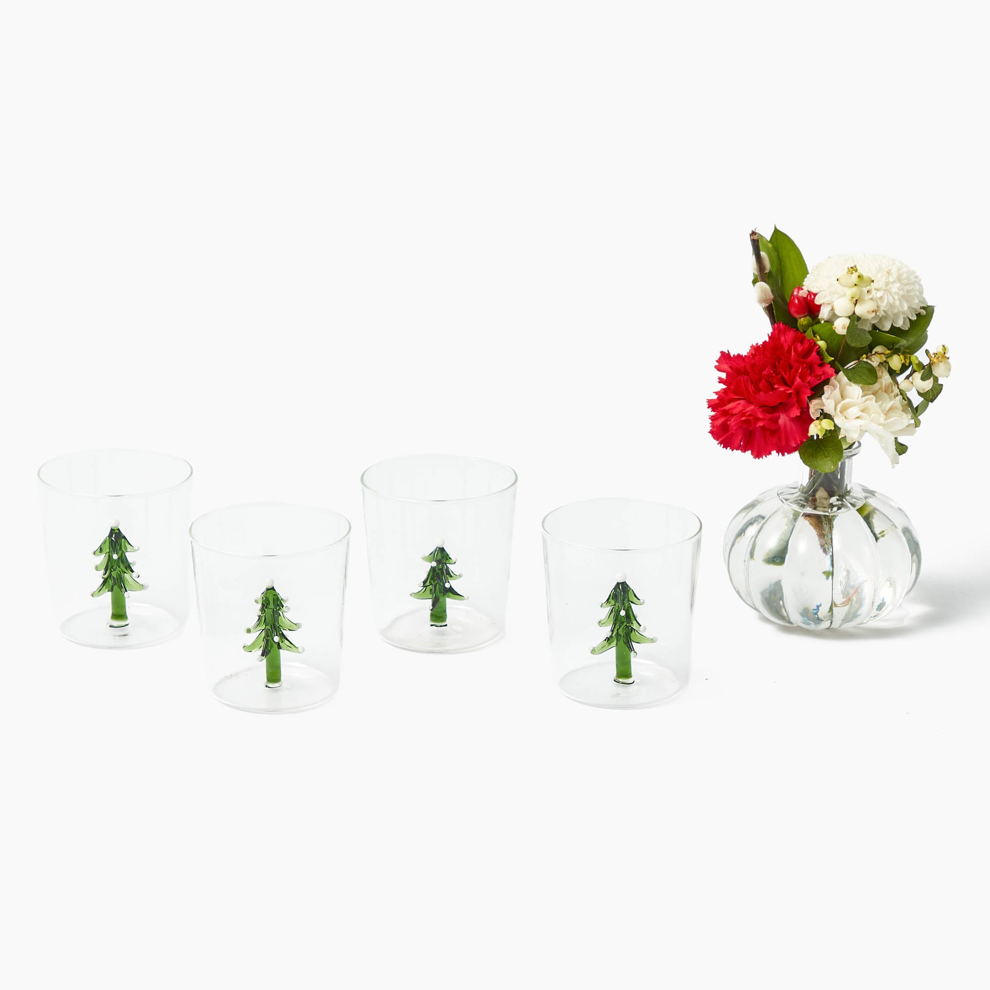 Christmas Tree Glasses (Set of 4)